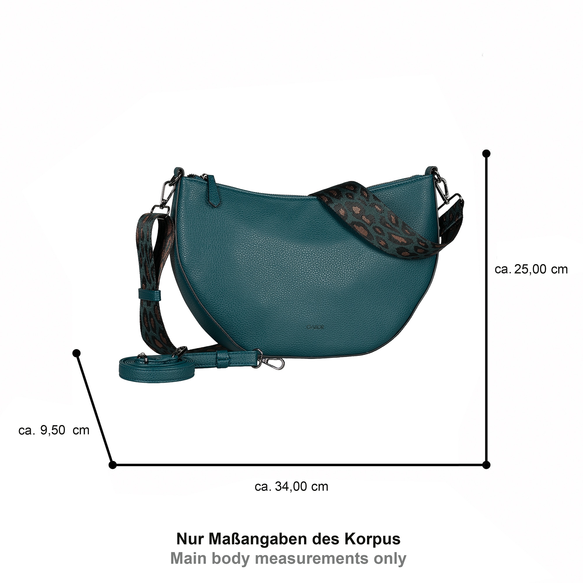 Gabor Umhängetasche »Linda« Damen Umhängetasche, Handtasche, Tragetasche mit Logoprägung