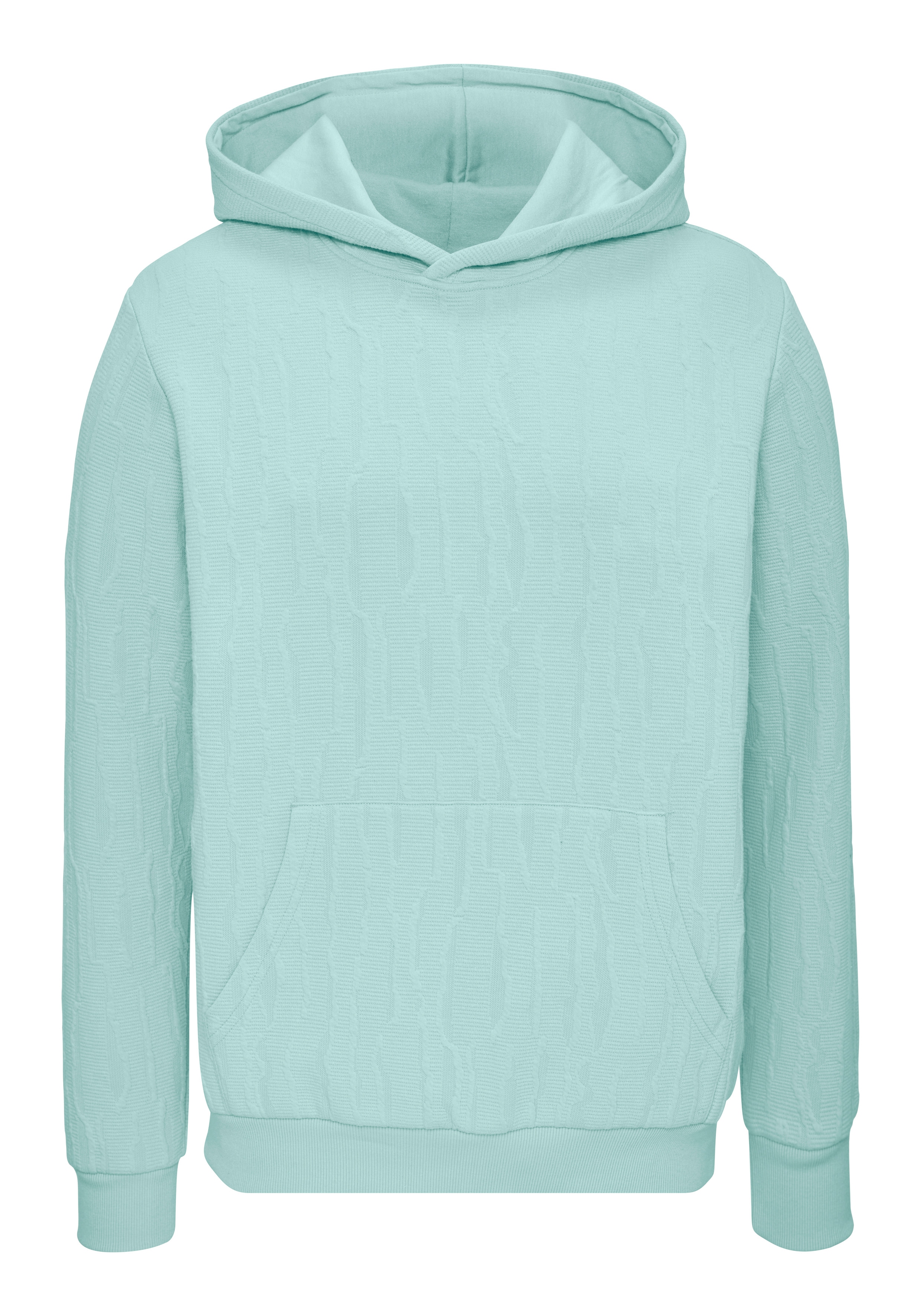John Devin Hoodie "- Struktur Sweat mit Kapuze", innen angeraute Sweatware mit besonderer Struktur-Optik
