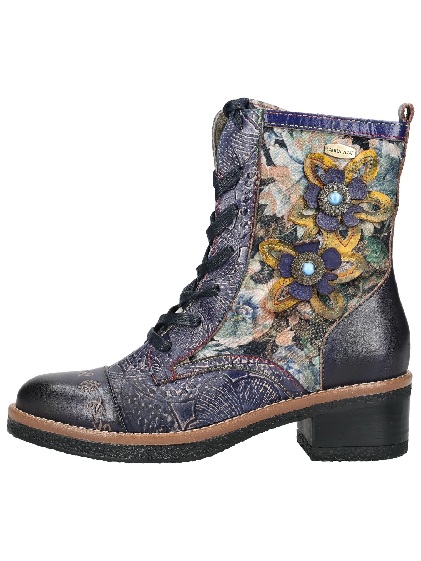LAURA VITA Schnürstiefelette »LAURA VITA Stiefelette Leder/Textil«