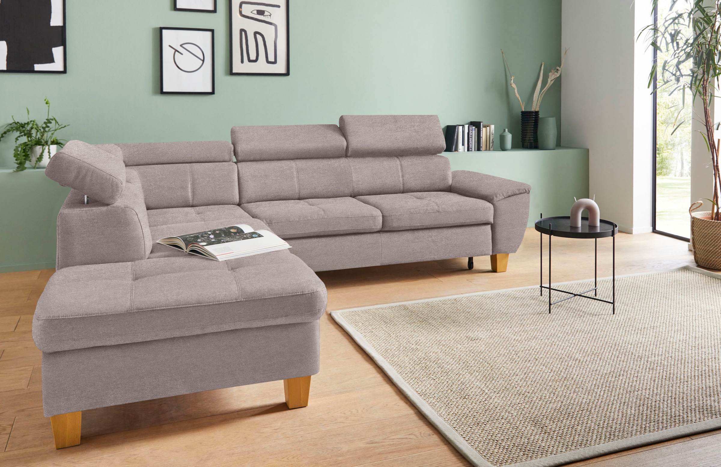 exxpo - sofa fashion Ecksofa "Enya, hoher Sitzkomfort, Breite 266cm, bequem günstig online kaufen