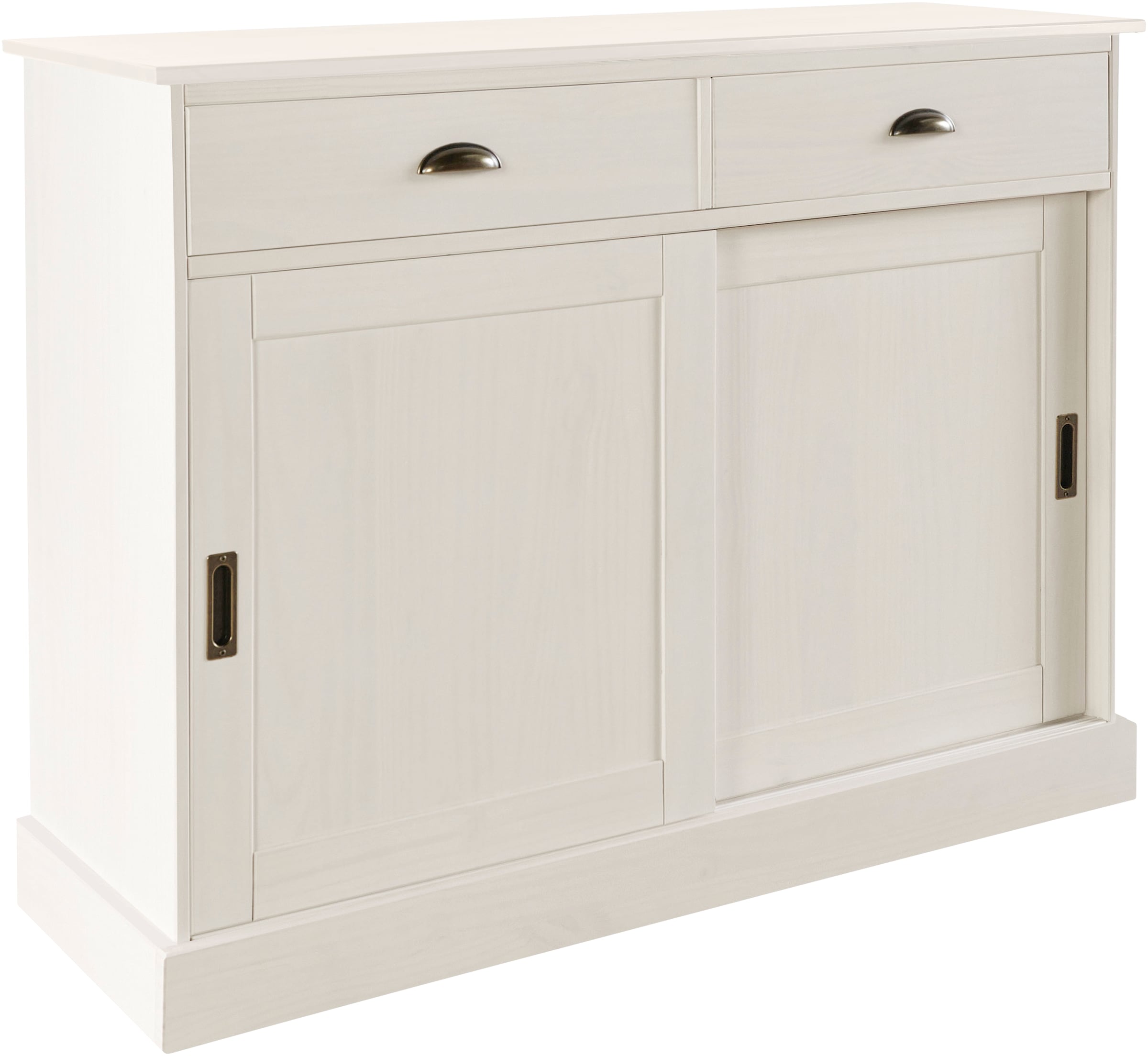 Home affaire Sideboard »Schröder«, Kommode, 2 Schiebetüren, 2 Schubkasten, aus massivem Kiefernholz