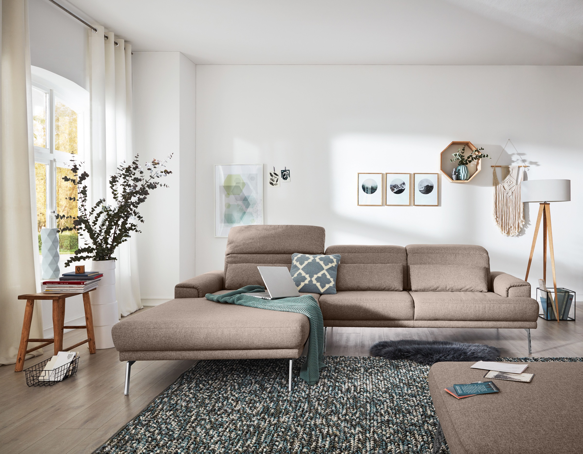 Musterring Ecksofa "MR 4580", mit Kopf- und Sitztiefenverstellung, Metallfu günstig online kaufen
