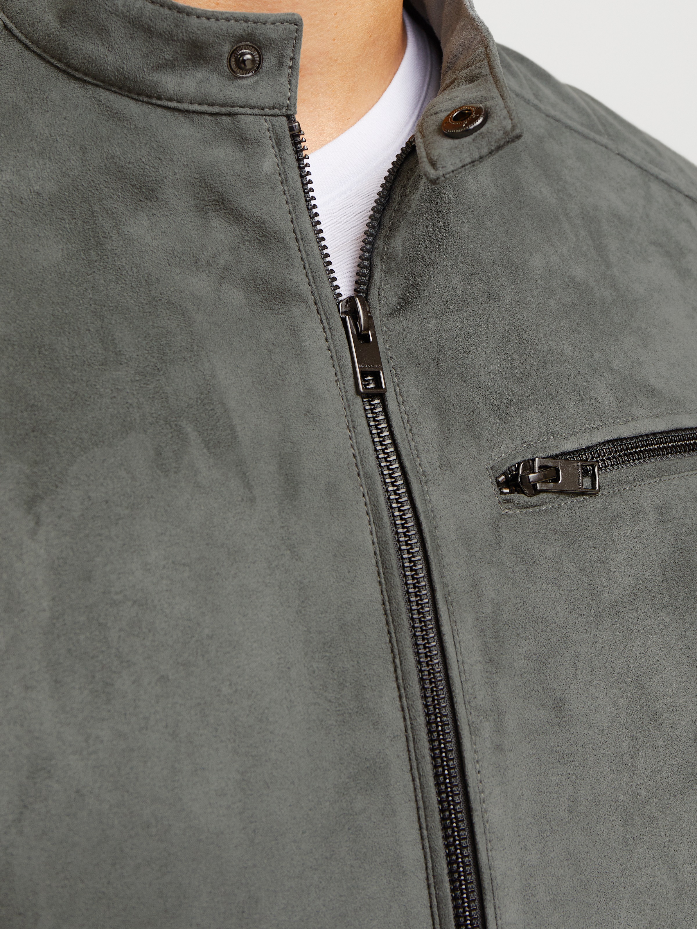 Jack & Jones Bikerjacke »JJEDYLAN BIKER JACKET NOOS«, ohne Kapuze, mit Brusttasche