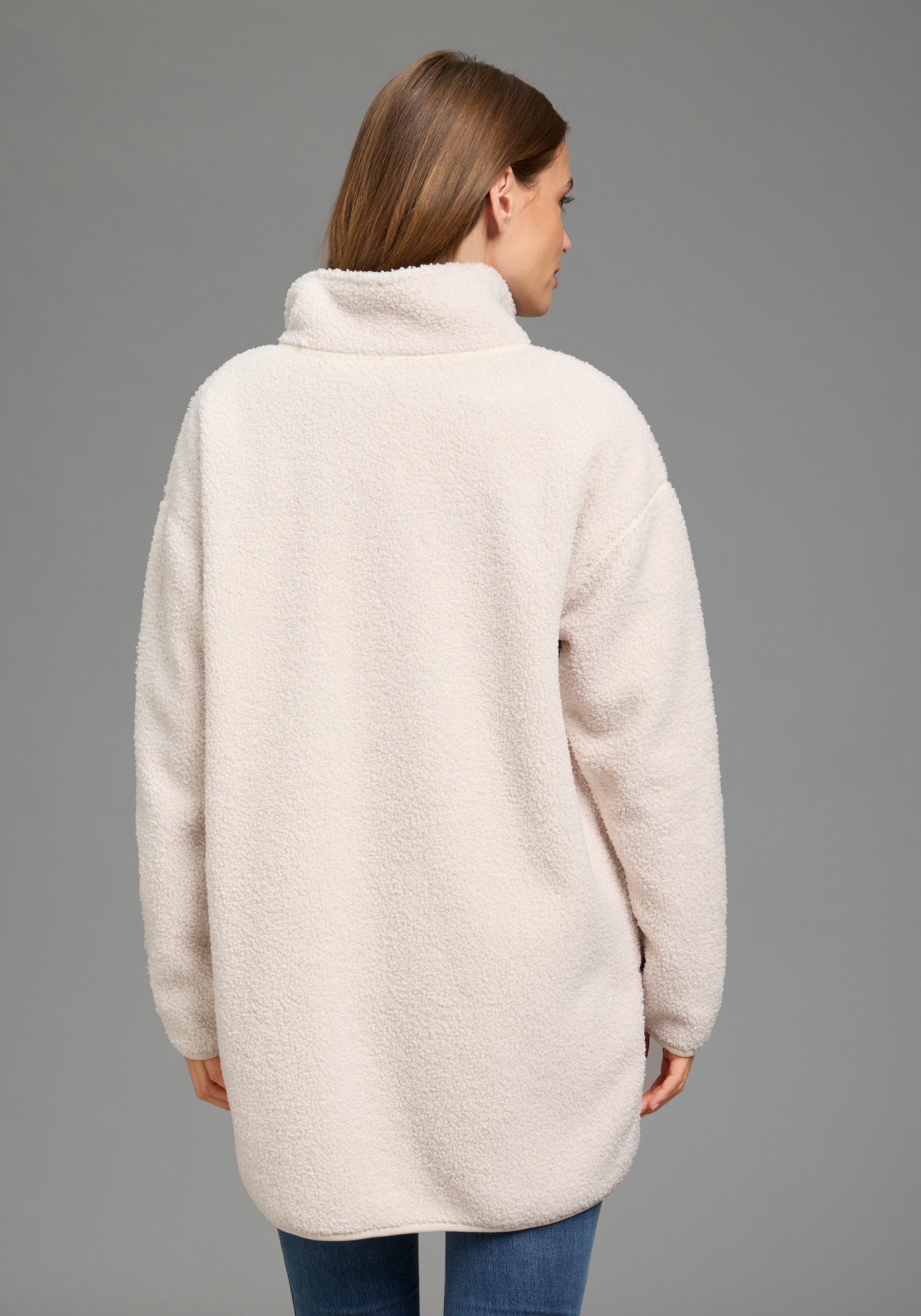 Polarino Fleecejacke Teddy Fleece Jacke, Oversize