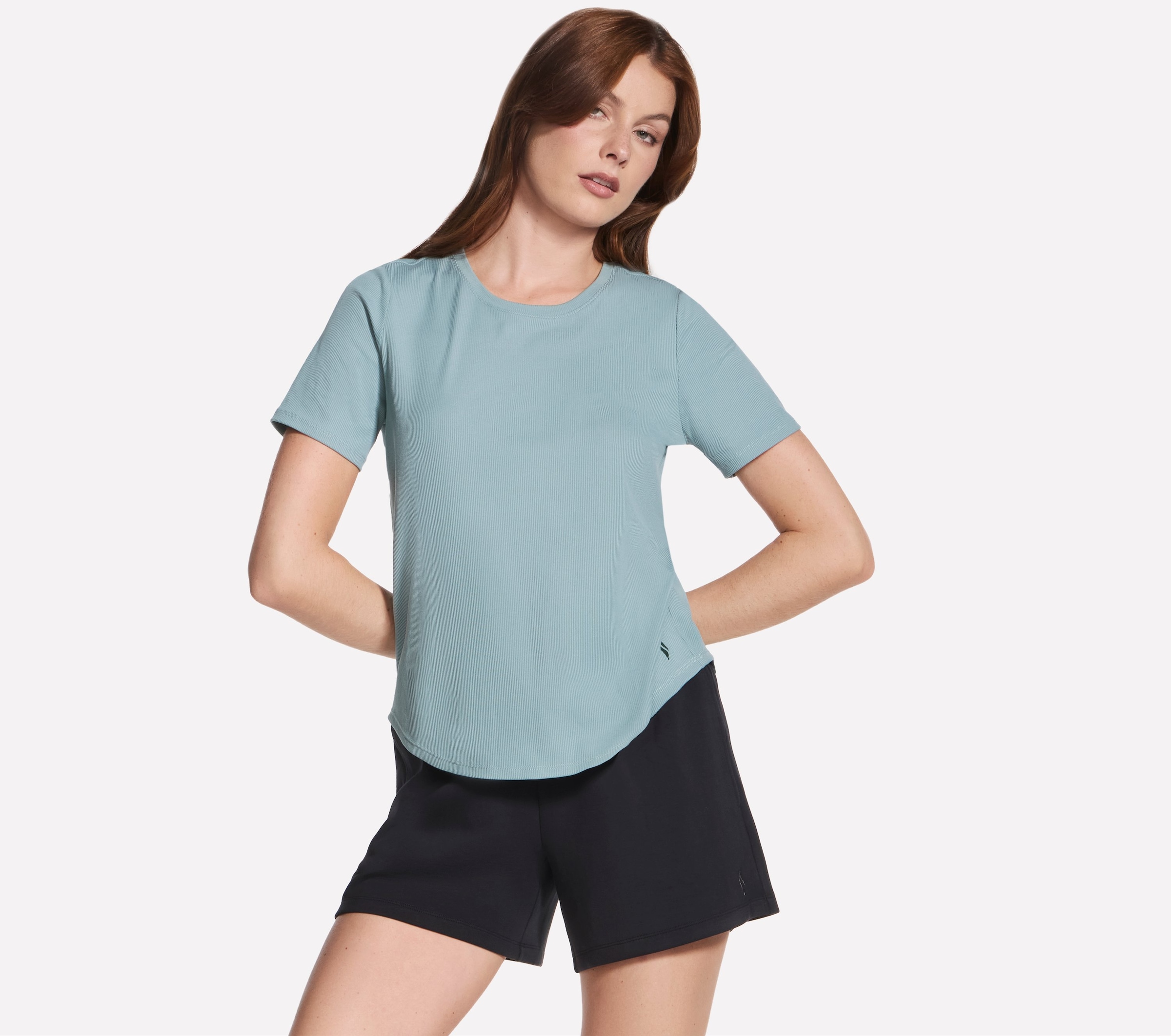 Skechers »GOWALK LUXE RIB TEE« strukturiertes Kurzarm-T-Shirt, mit Rundhalsausschnitt
