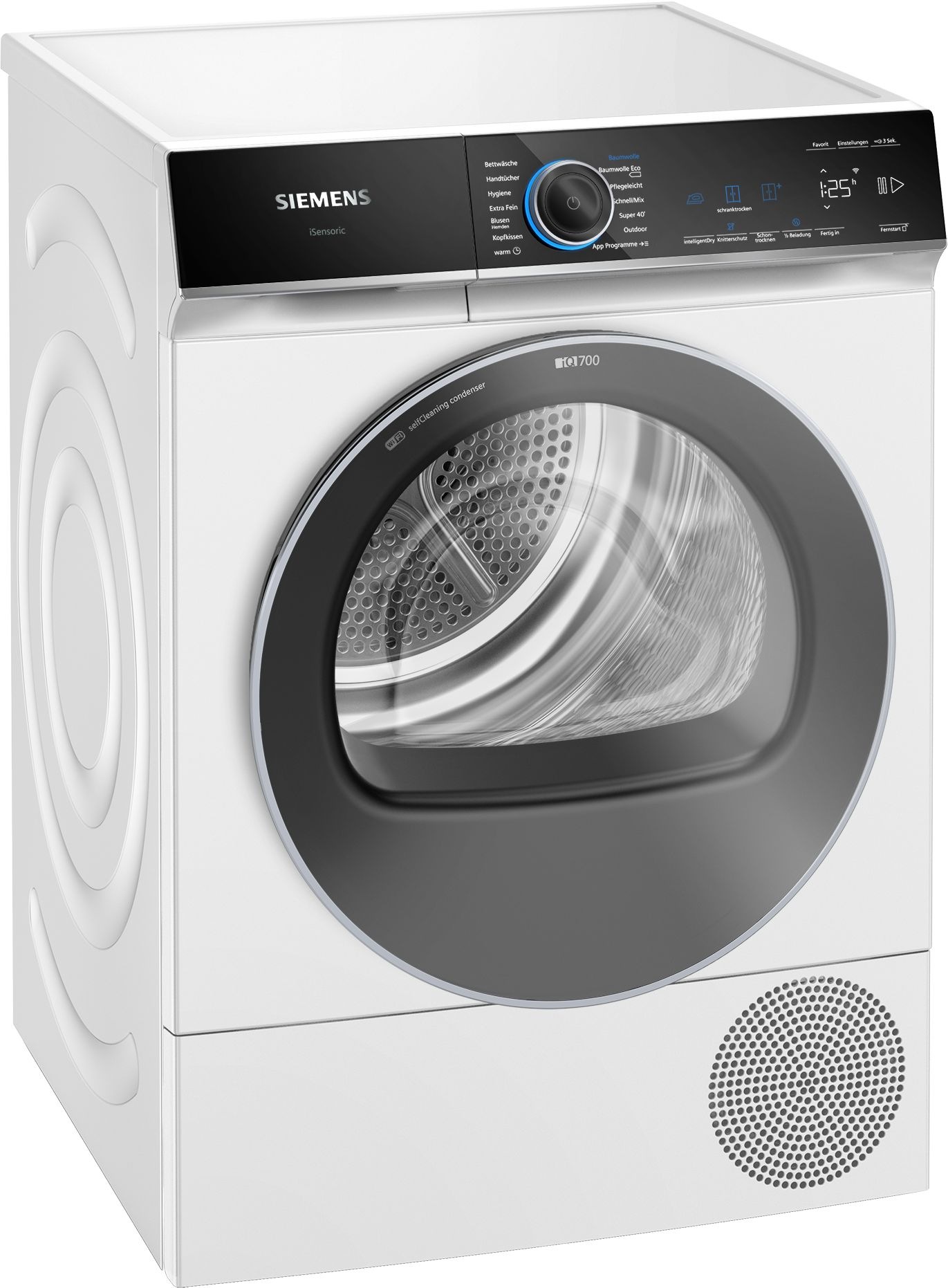 SIEMENS Wärmepumpentrockner "WQ45B2B40" iQ700 Selbstreinigender Kondensator, intelligentDry, autoDry, Home Connect