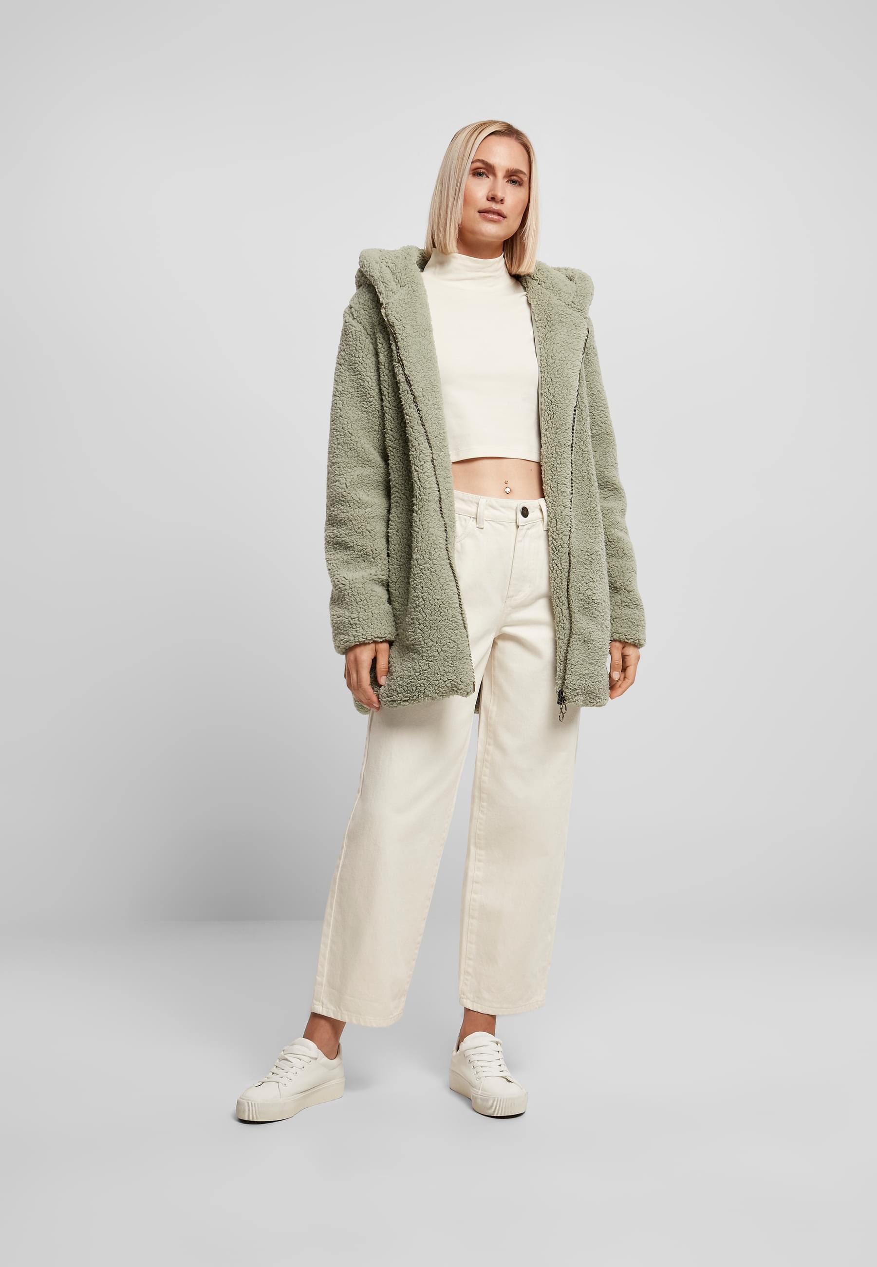 URBAN CLASSICS Allwetterjacke »Urban Classics Damen Ladies Sherpa Jacket«, (1 St.), mit Kapuze