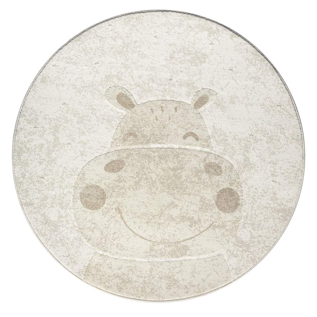Thumbnail - Carpet City Kinderteppich "MARA703" rund 11 mm Höhe Kinderzimmer, Kurzflor,robust,Tiere, Spielzimmer