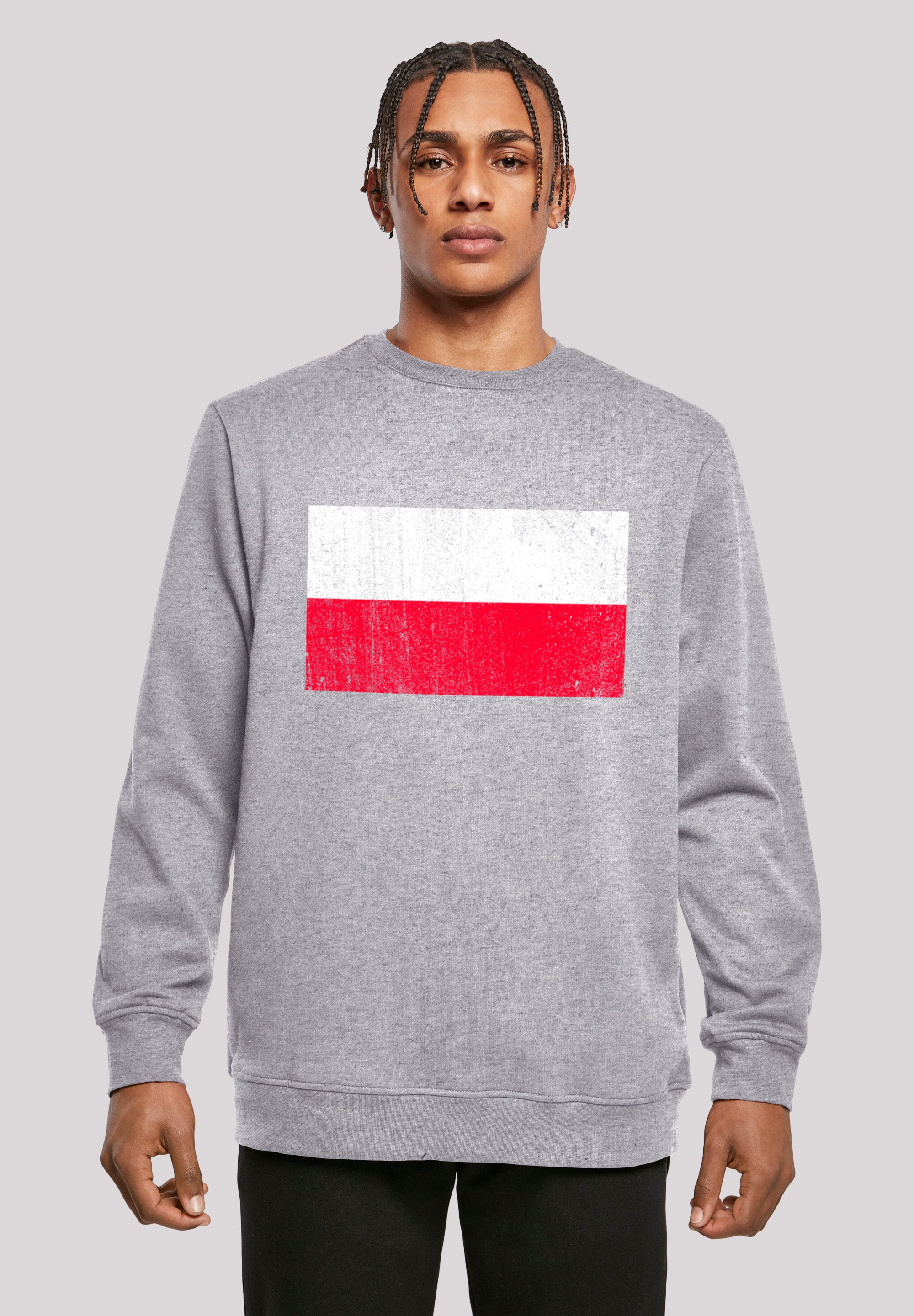 F4NT4STIC Kapuzenpullover "Poland Polen Flagge distressed", Print