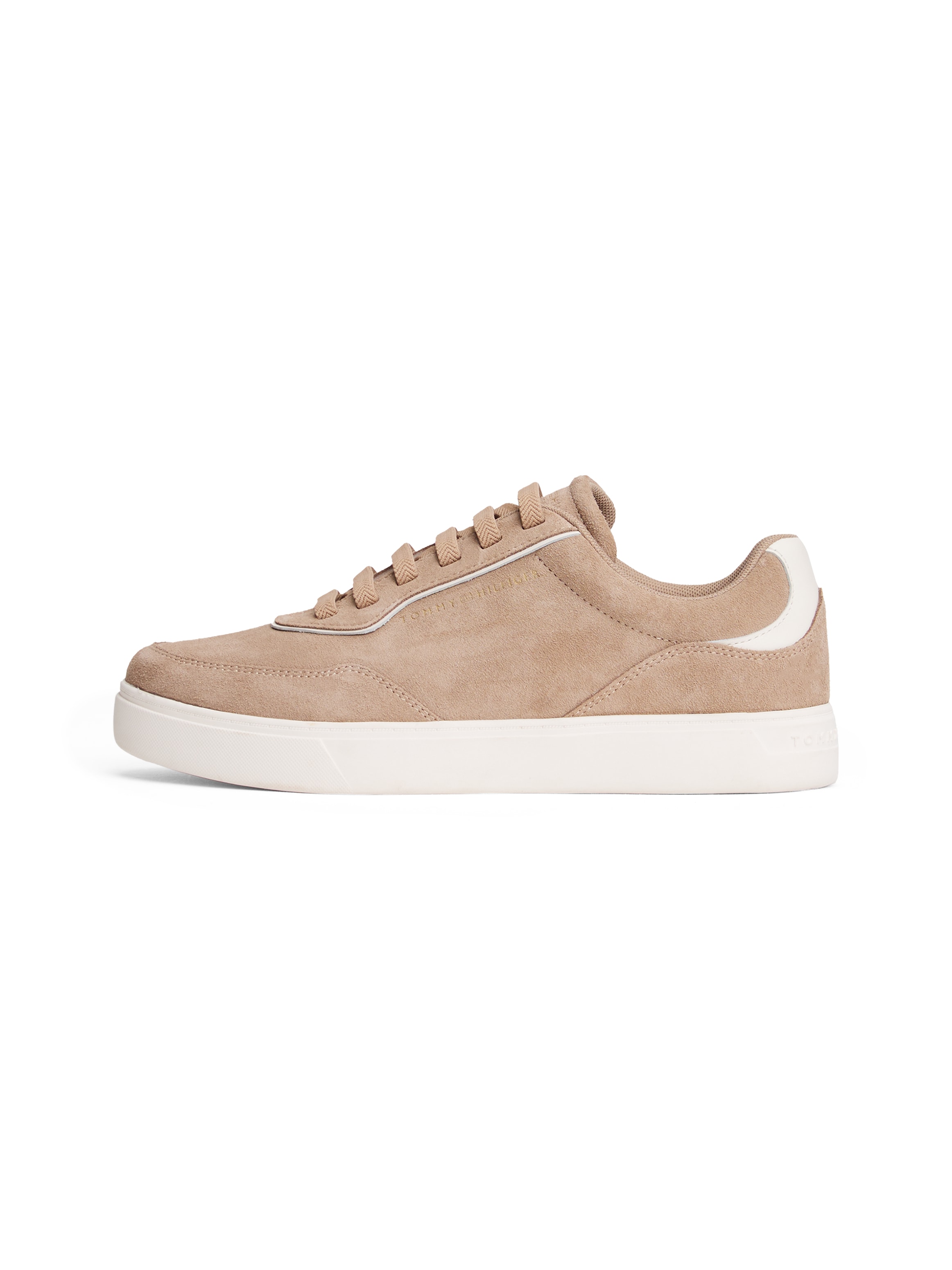 Tommy Hilfiger Plateausneaker »CASUAL SUEDE SNEAKER«, Freizeitschuh, Halbschuh, Schnürschuh mit seitlicher Logoprägung