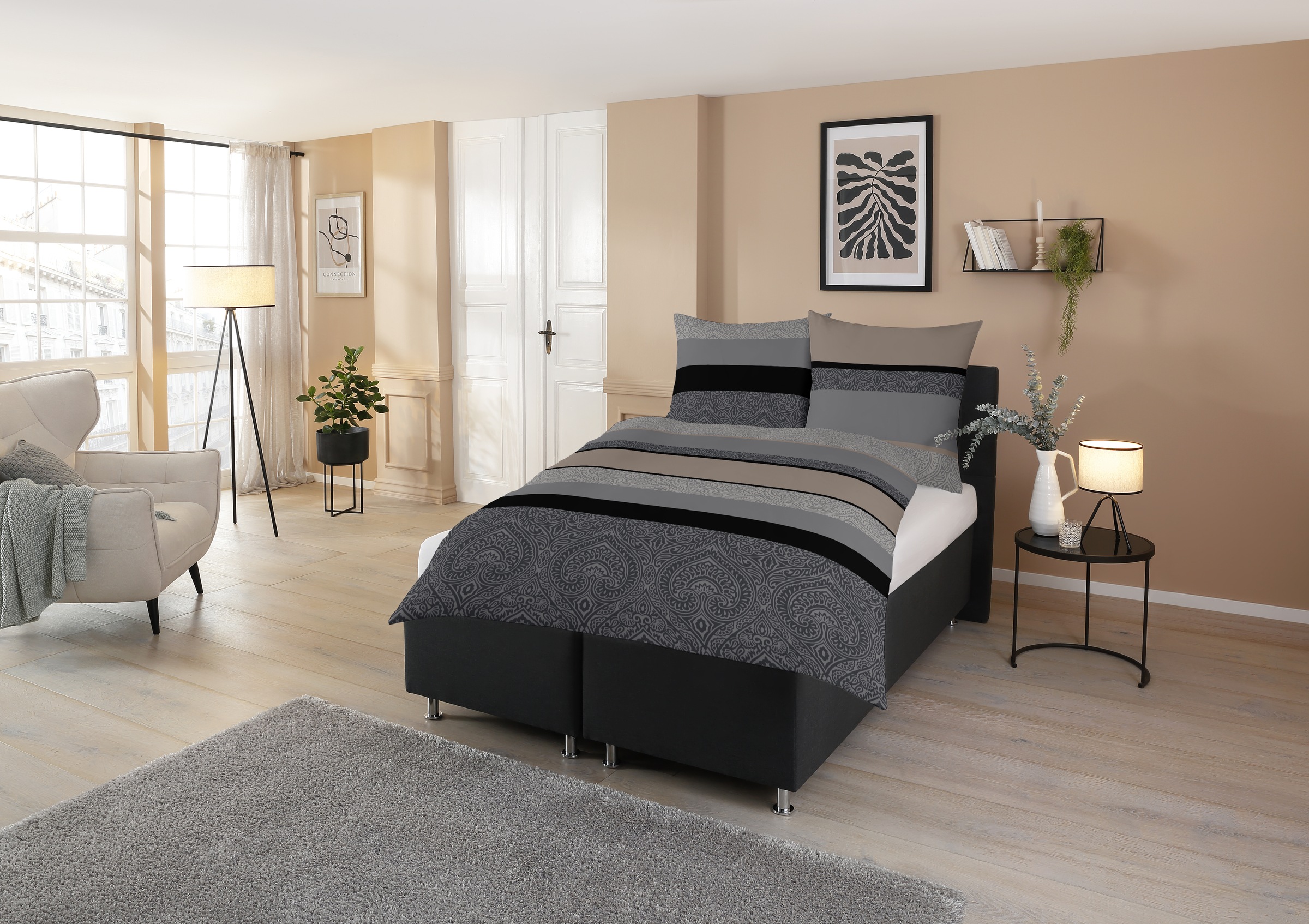 CASATEX Bettwäsche "Dami" 3 Stk. tlg. moderne, elegante Bettwäsche günstig online kaufen