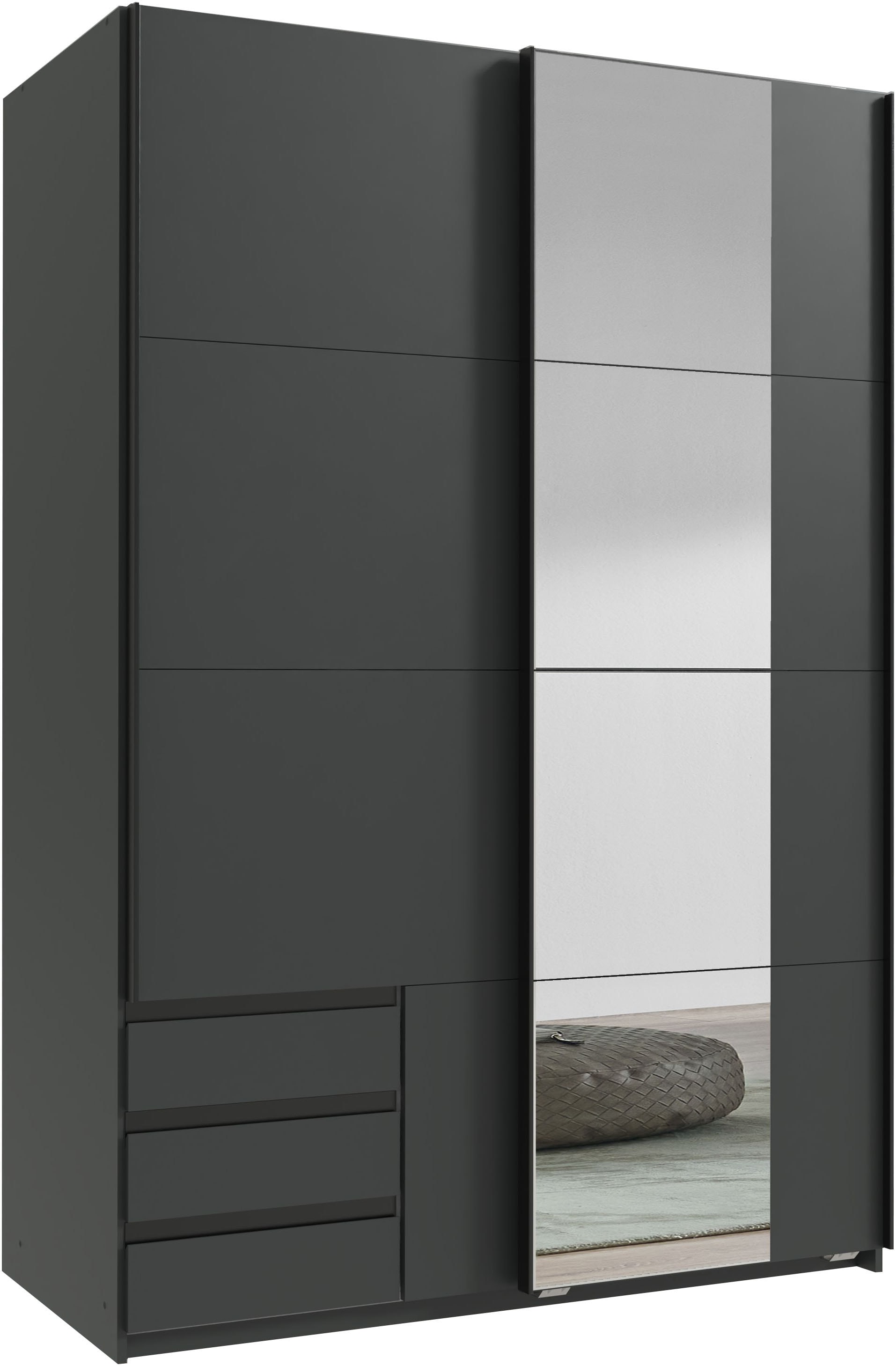 Wimex Schwebetürenschrank "Emden moderner Kleiderschrank mit Spiegel und Sc günstig online kaufen