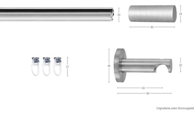 Gardinenstange »EASY«, 1 läufig-läufig, Wunschmaßlänge