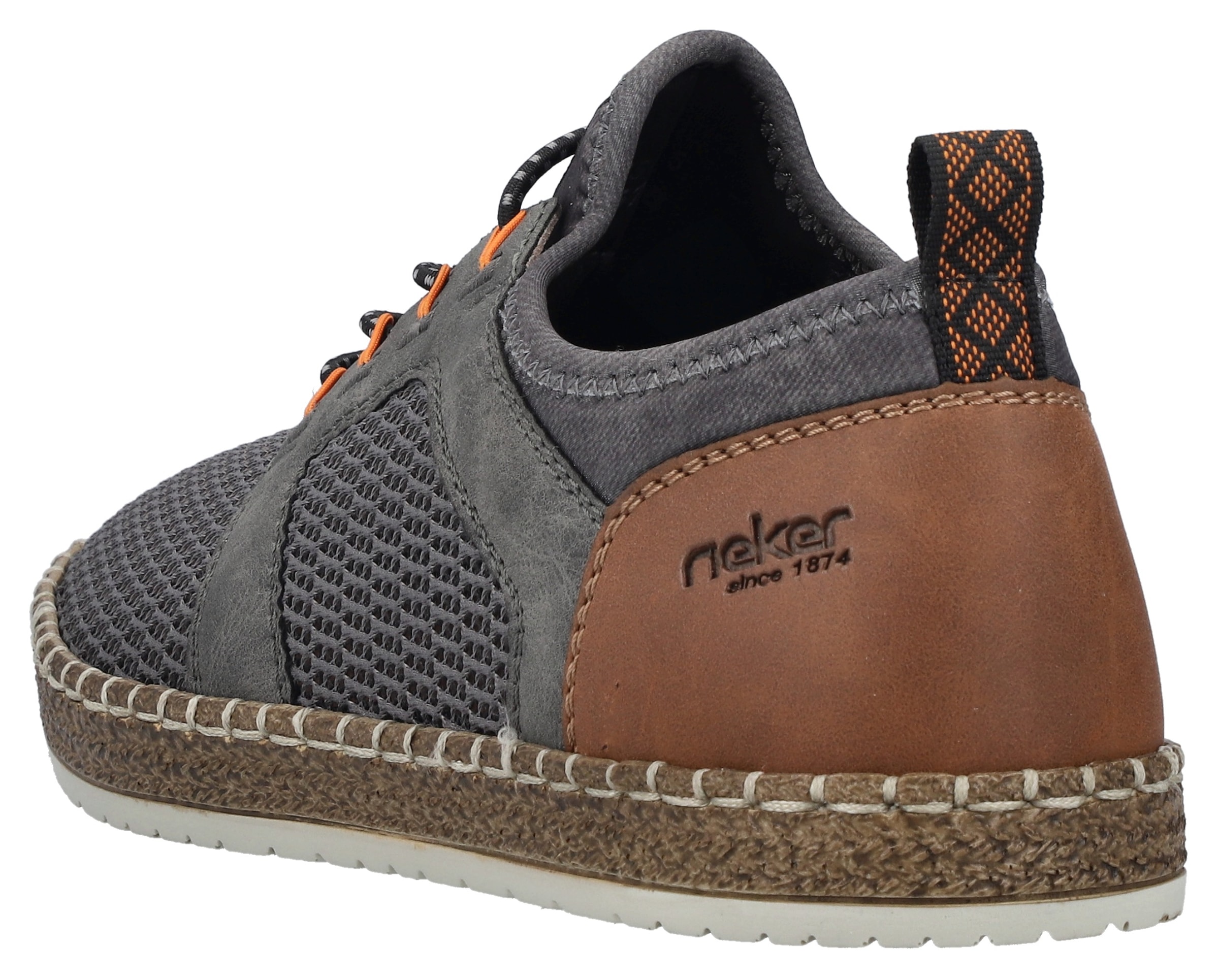 Rieker Slip-On Sneaker, Schlupfschuh, Slipper, Freizeitschuh, elastischer Einstieg, Gummizug