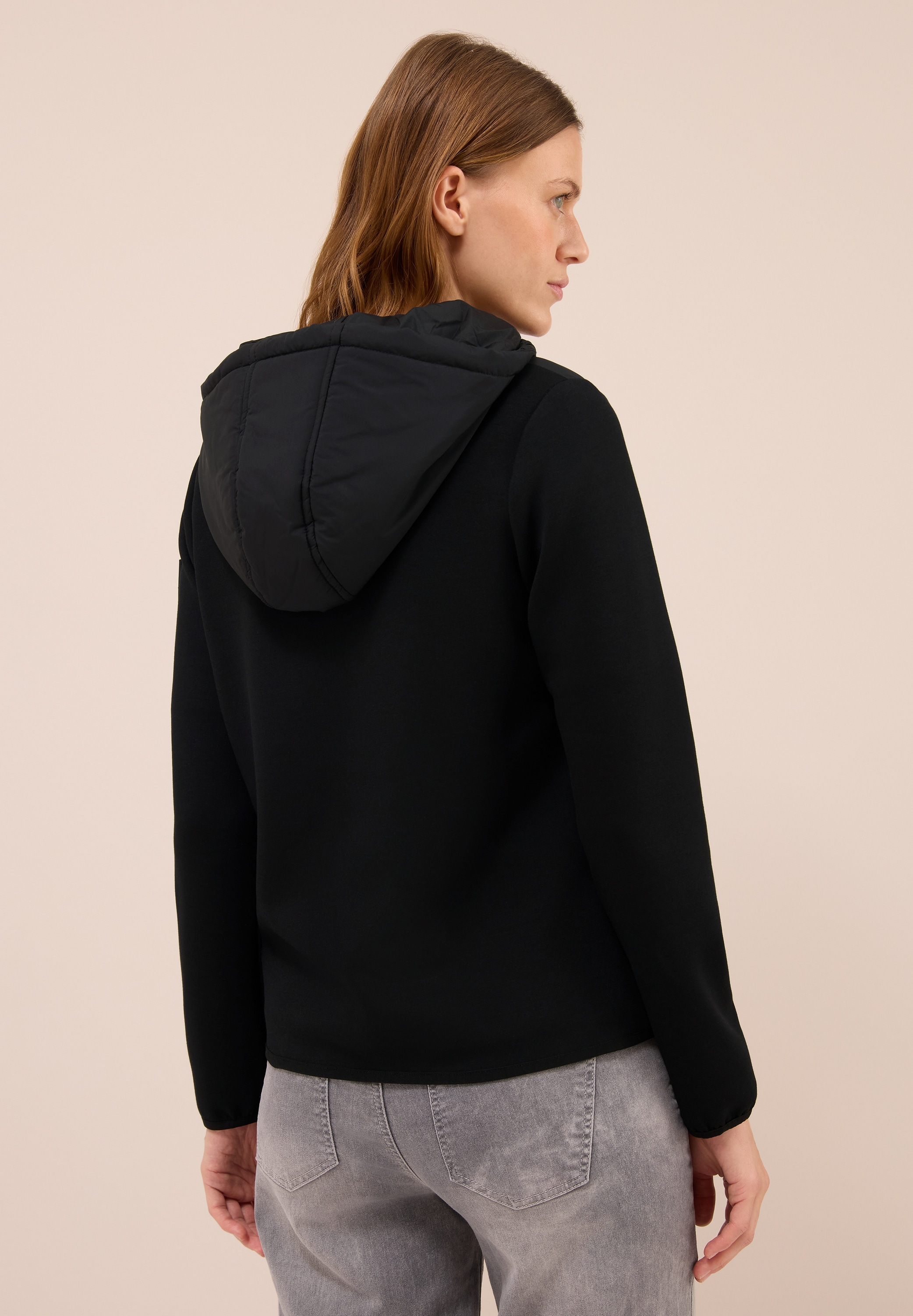 Cecil Steppjacke, mit Kapuze, aus softem Materialmix
