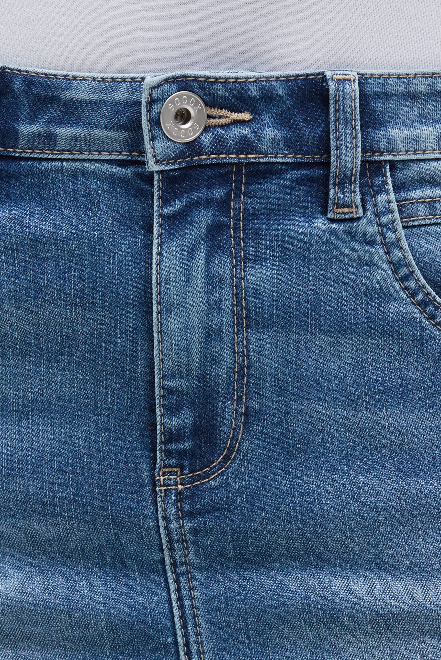 SOCCX Jeansrock mit Gehschlitz