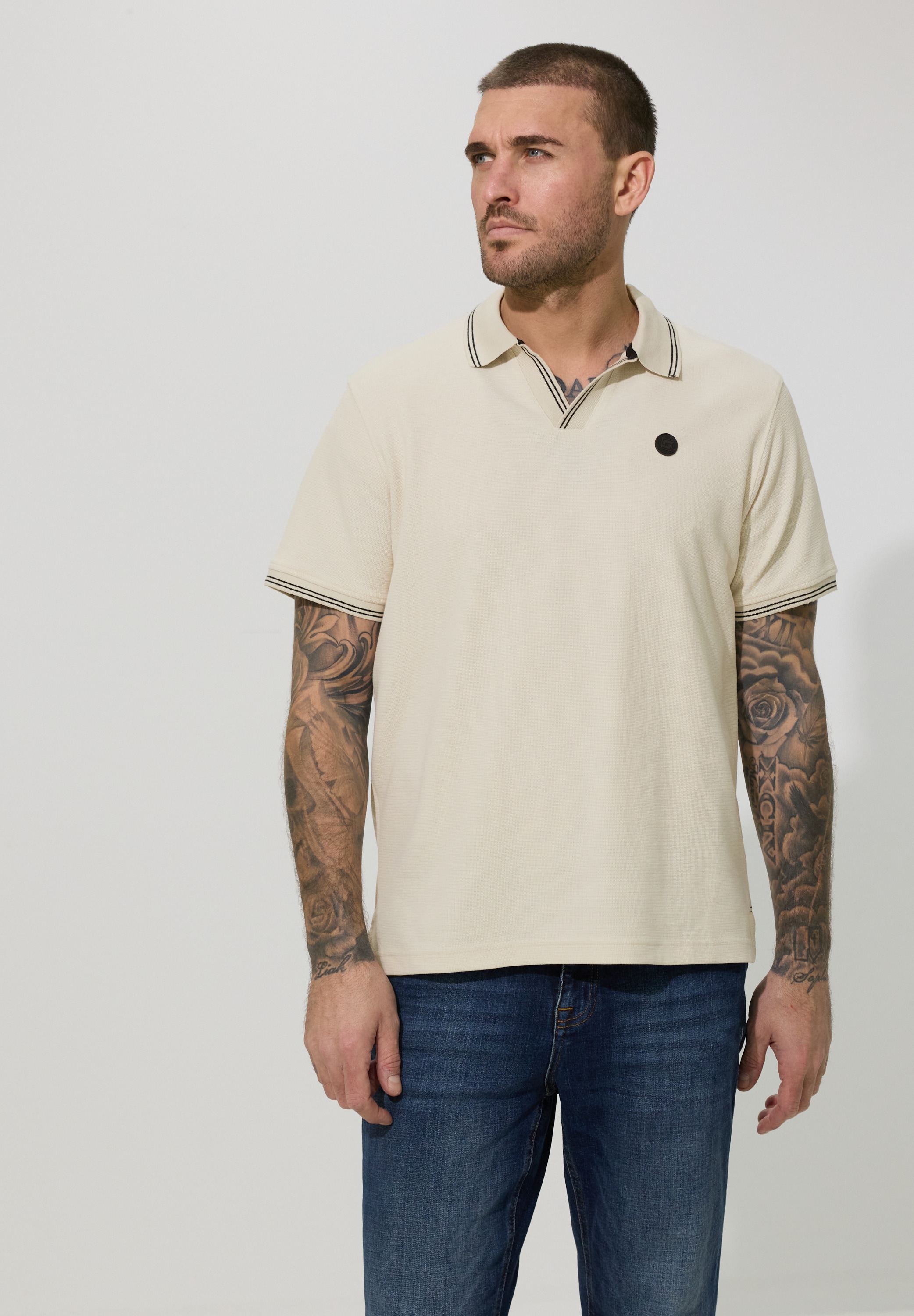 STREET ONE MEN Poloshirt im soften Baumwoll-Mix günstig online kaufen