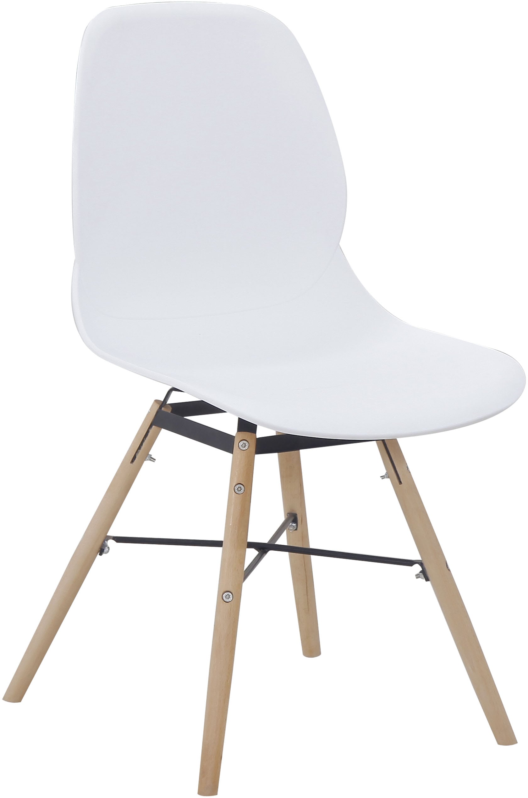 Kayoom 4-Fußstuhl »Stuhl Amy 110 2er-Set, praktisches Set, bequemer Kunststoffstuhl«, (Set), 2 St., pflegeleicht, abwaschbar, in einem Stück spritzgegossene Sitzfläche