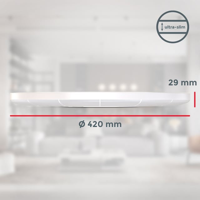 B.K.Licht Panel, 1 flammig-flammig, Deckenleuchte, dimmbar, ultra-flach, indirektes  Licht, neutralweiß | BAUR