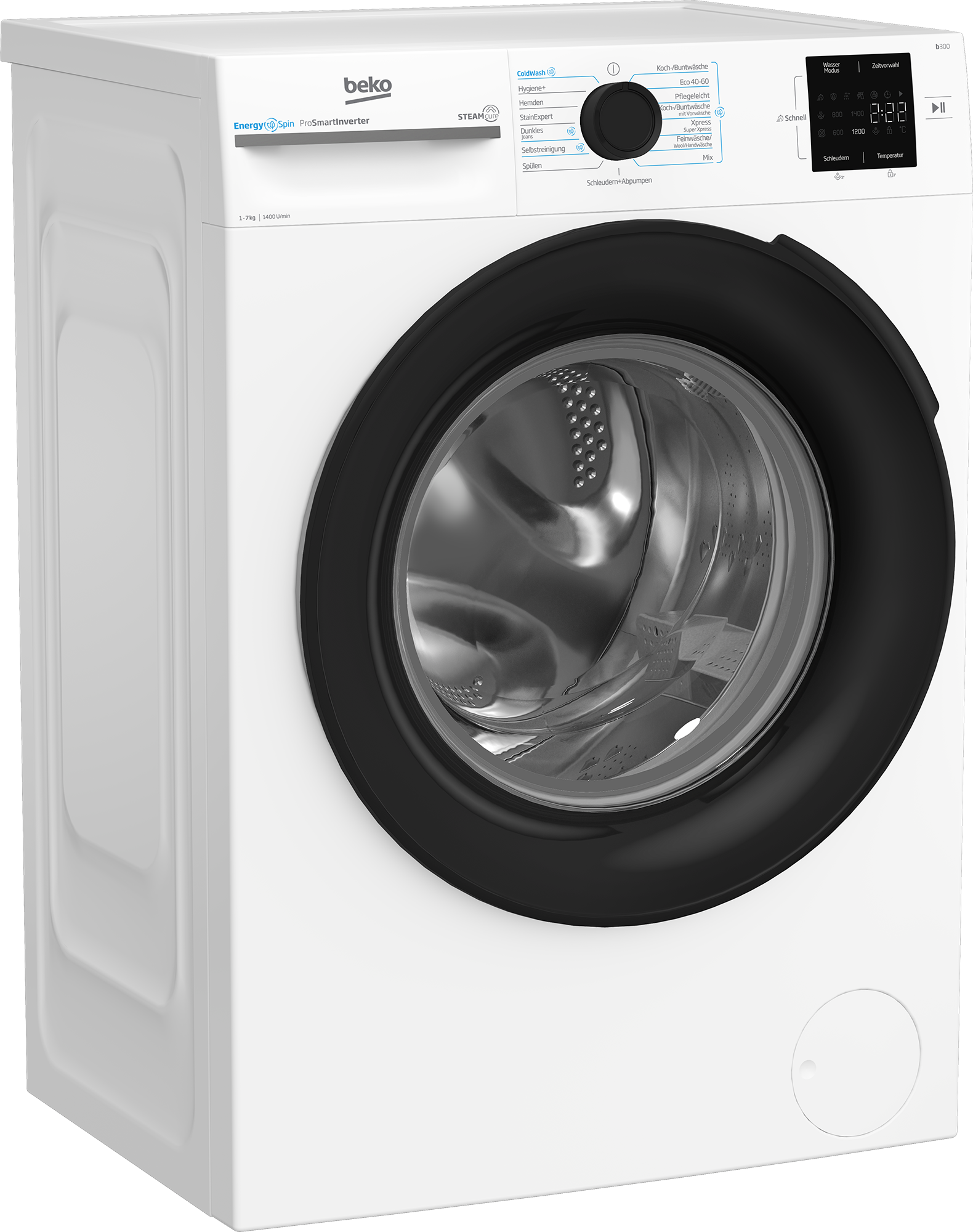 BEKO Waschmaschine »BM3WFU3741X«, 7 kg, 1400 U/min, Waschen mit EnergySpin: Bis zu 35 % Energie sparen – nicht nur in Eco