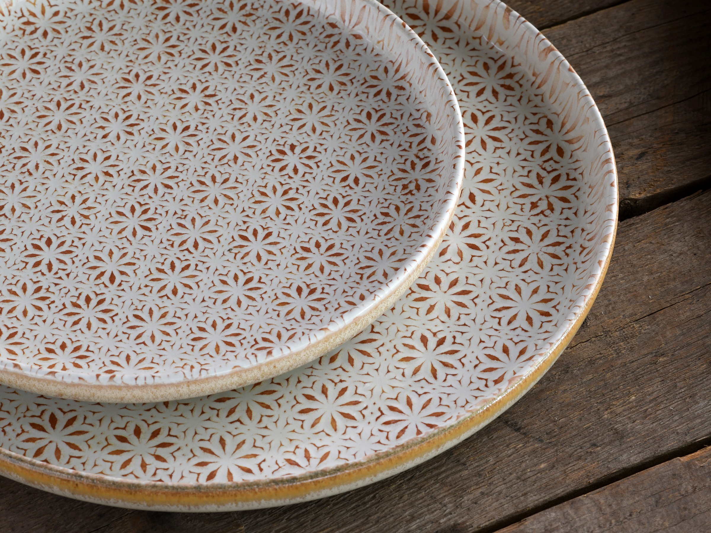 CreaTable Teller-Set »Uno Emiliana, Tellerset 12-tlg«, (Set, 12 tlg.), Shabby Look, Vintage Style