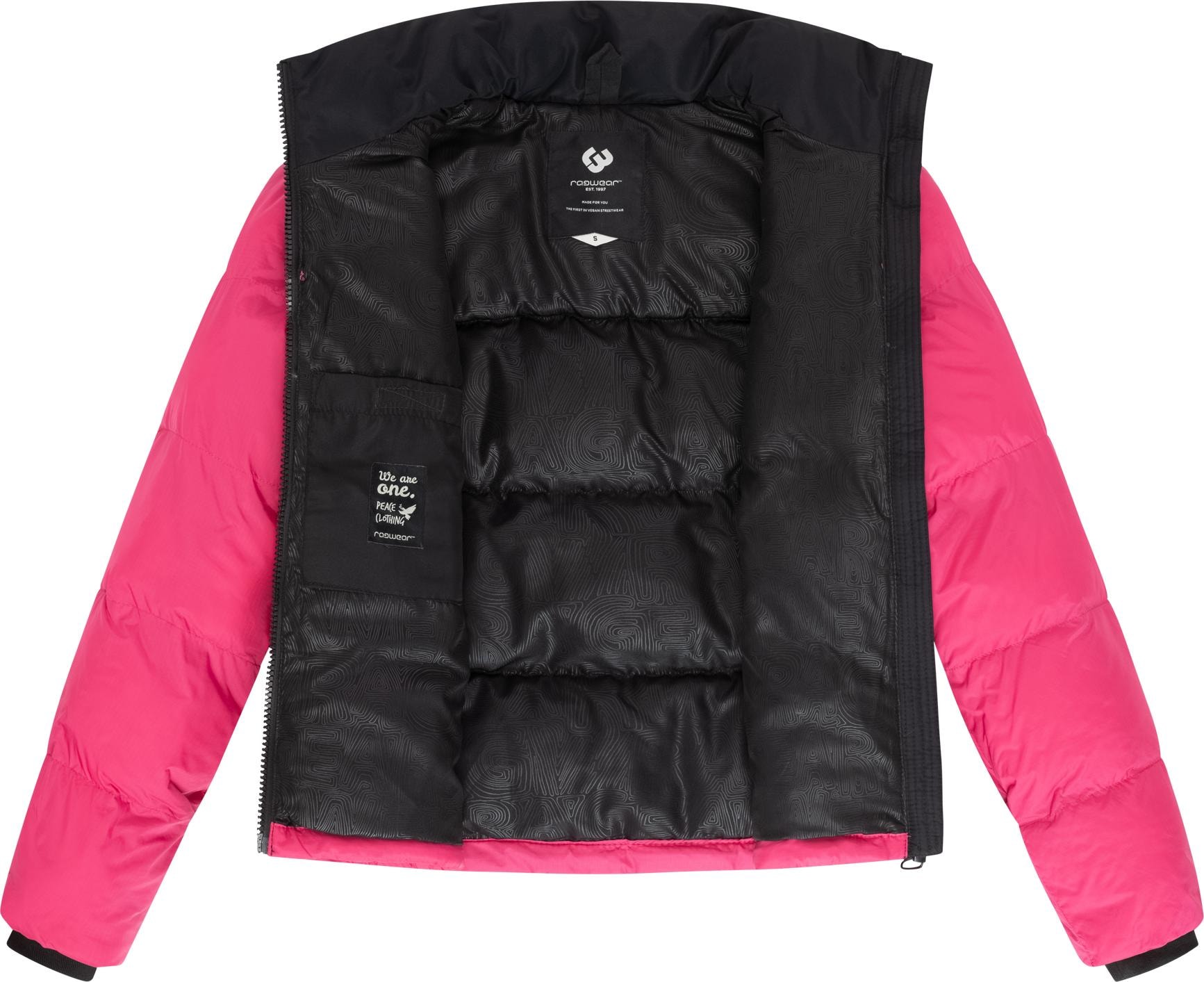 Ragwear Steppjacke »Serah«, ohne Kapuze, stylische Damen Winterjacke im Colourblocking-Design