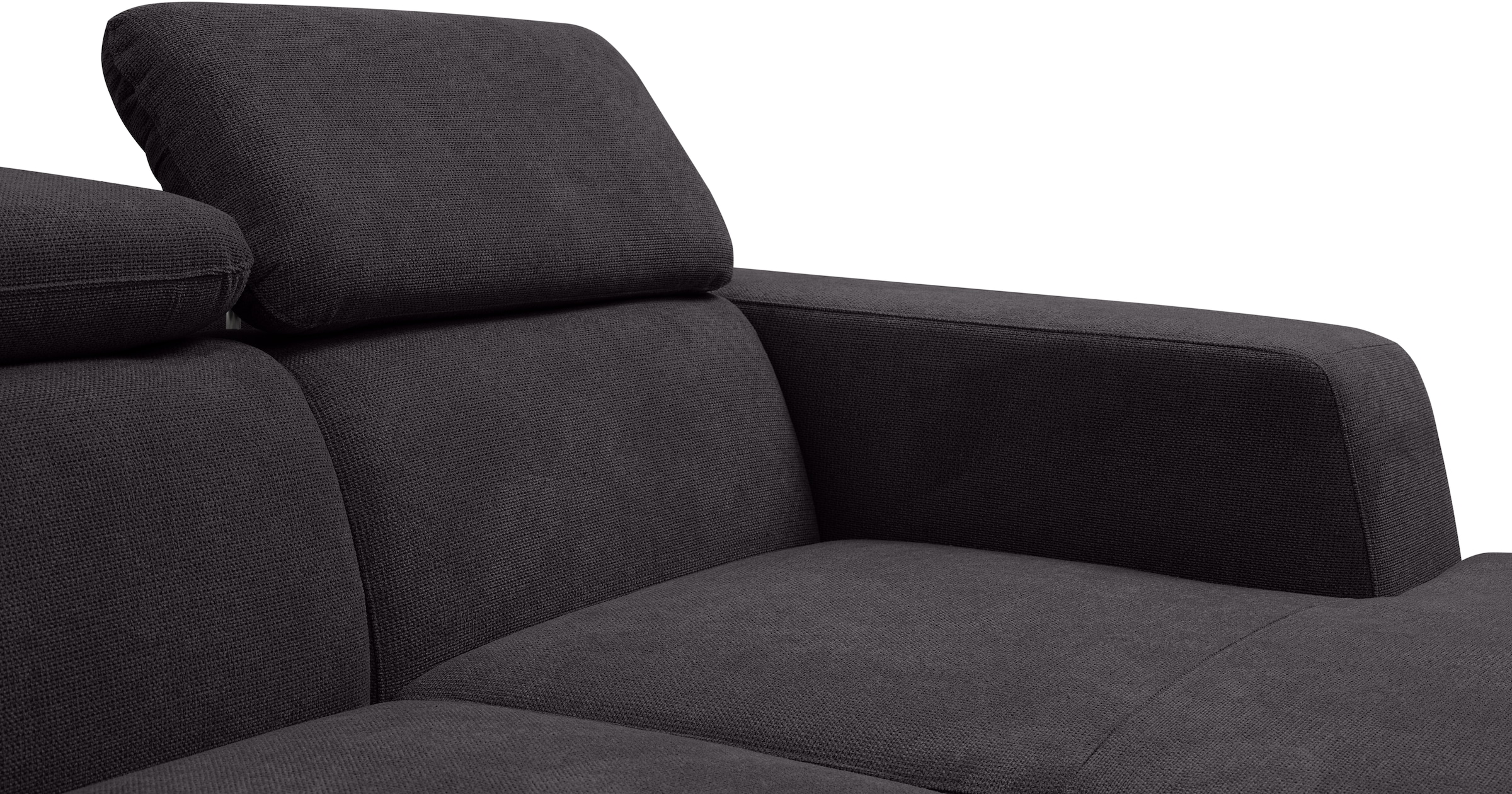 WERK2 Ecksofa »Cherry, modernes Sofa mit Komfortfunktionen, Breite 270cm, L-Form,«, bequem, mit verstellbaren Kopfteilen, Schlaffunktion und Bettkasten