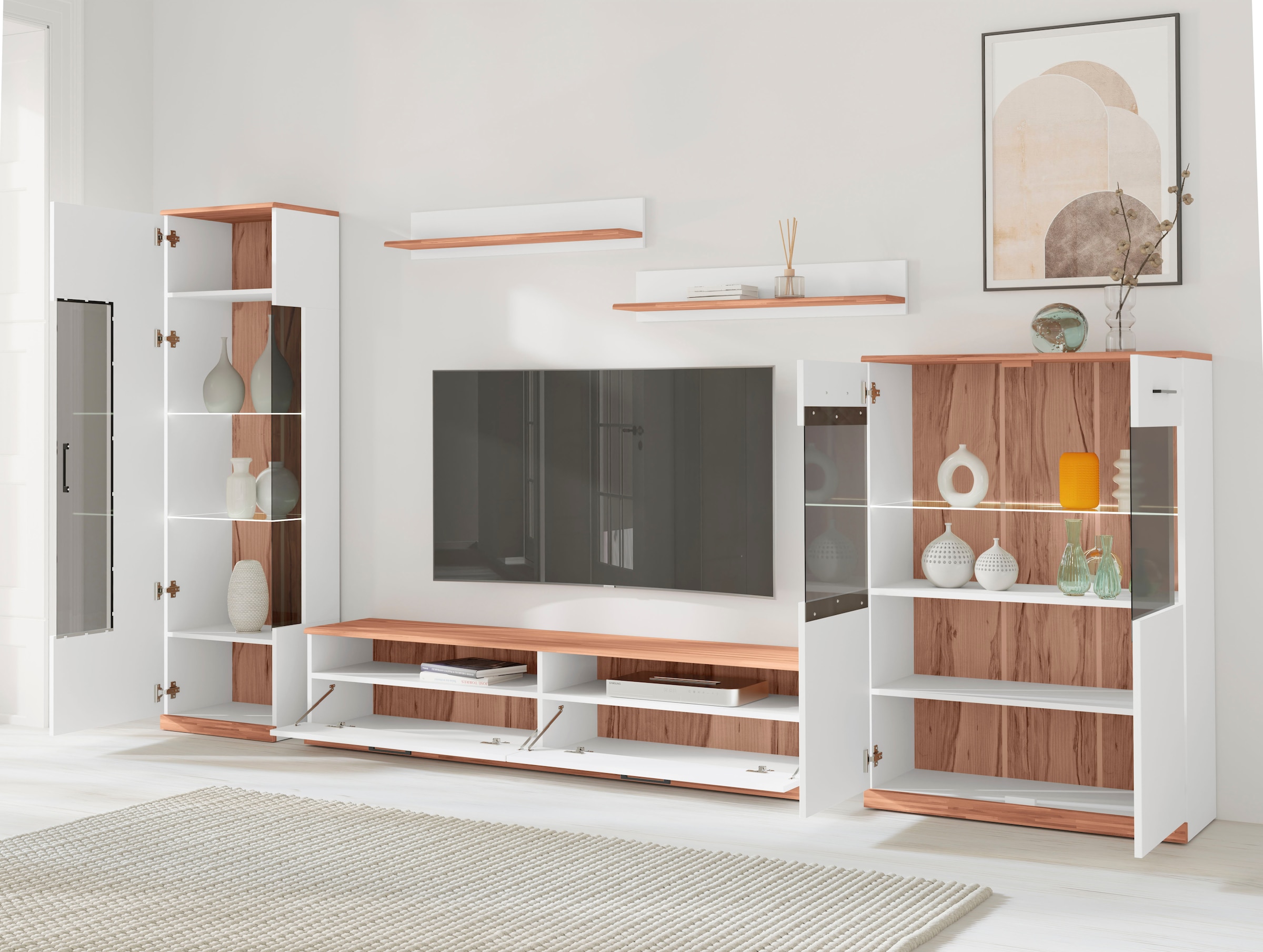 Home affaire Wohnwand »Ribe Wohnwand Set-5 St.« 5 Stk. tlg.