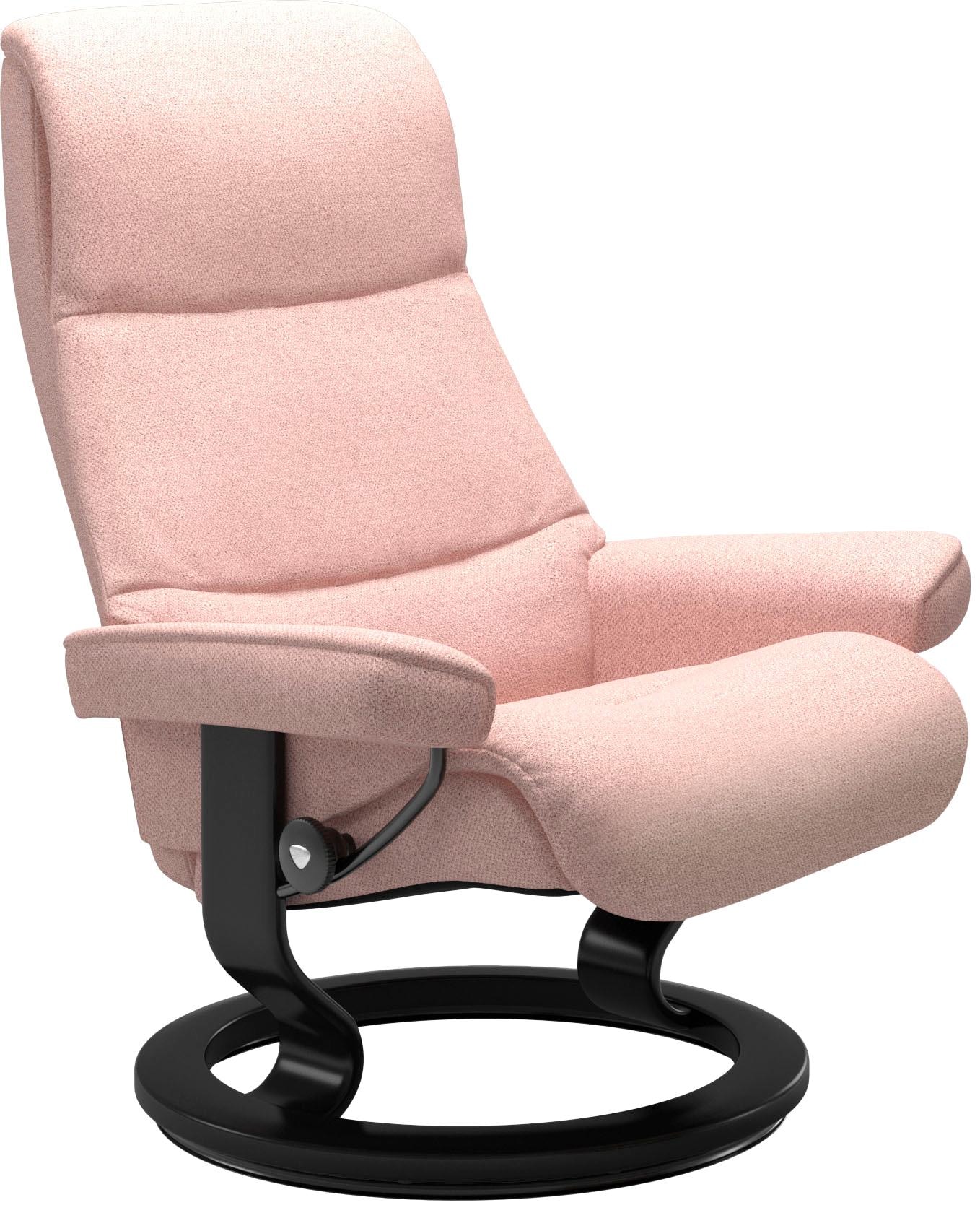 Stressless® Relaxsessel »View«, (Set, Relaxsessel mit Hocker), mit Classic Base, Größe M,Gestell Schwarz