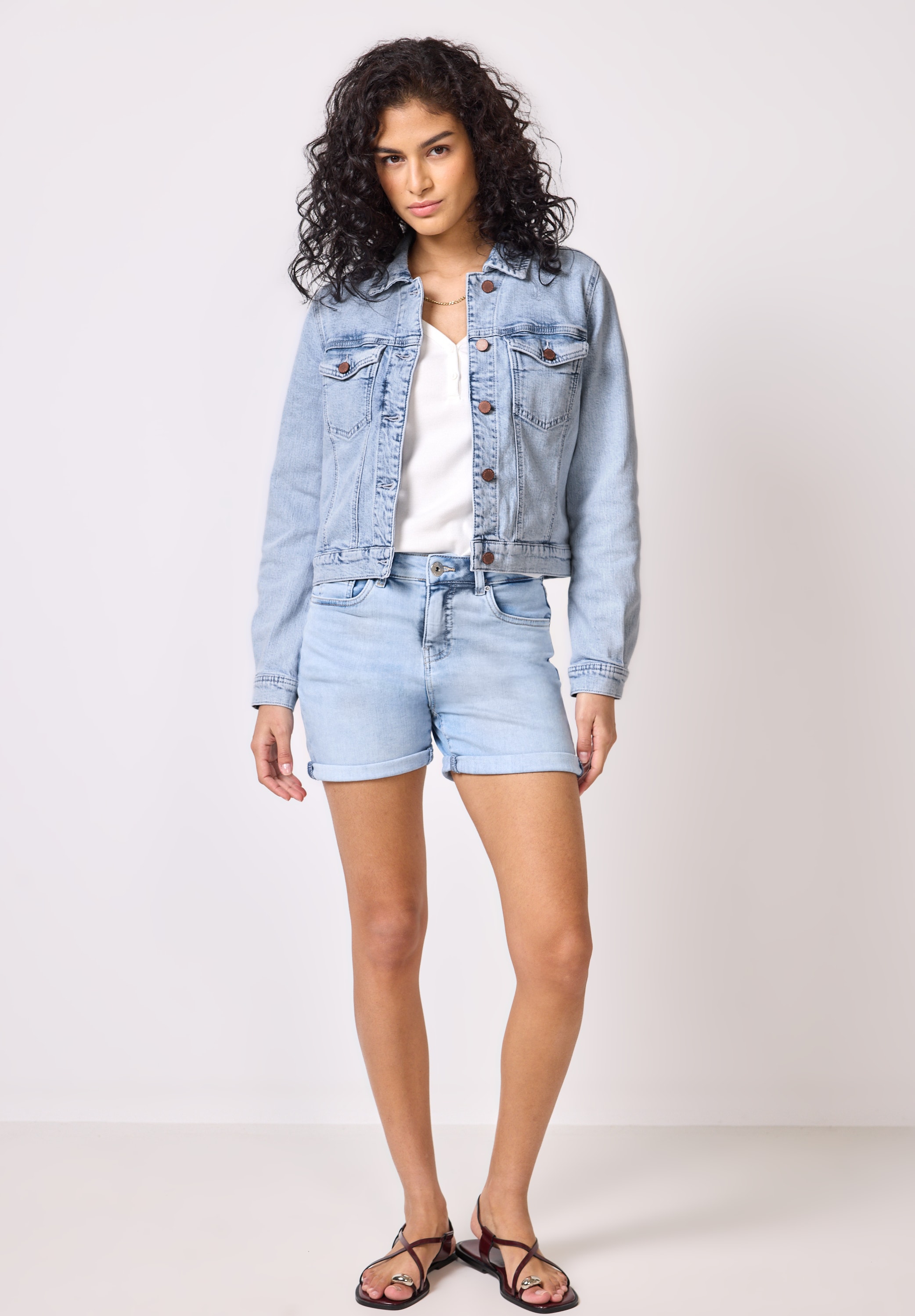 STREET ONE STUDIO Jeansjacke, ohne Kapuze, mit Brusttaschen günstig online kaufen