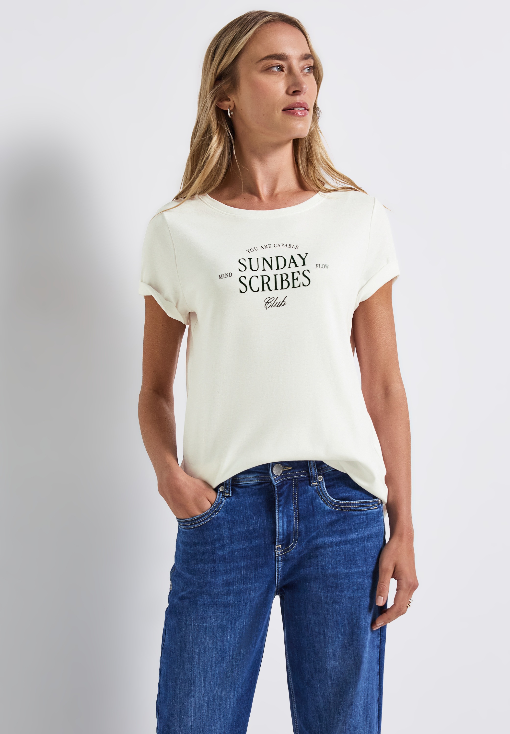 STREET ONE T-Shirt mit Wording-Print günstig online kaufen