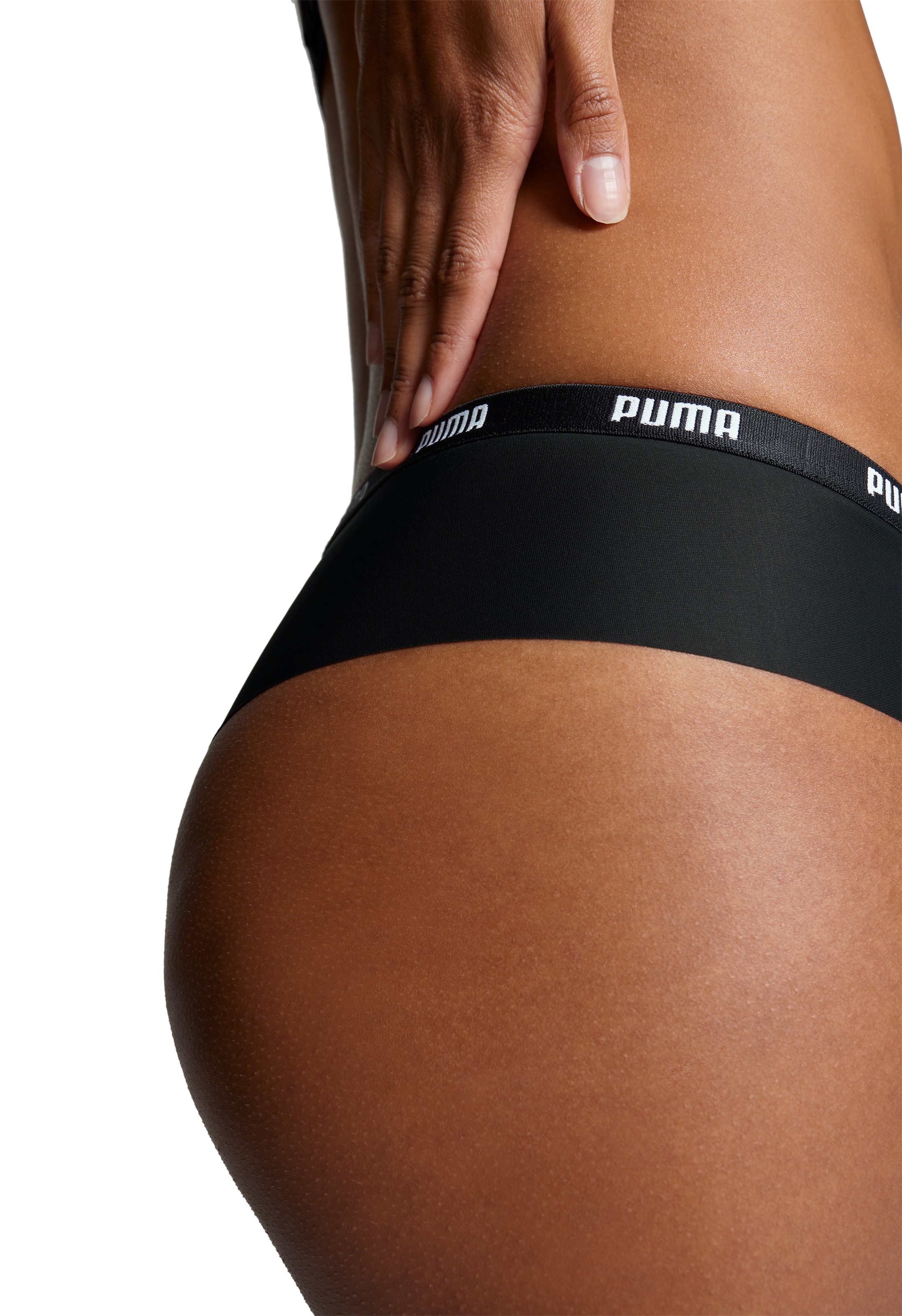 PUMA Brasilslip »PUMA WOMEN MICROFIBER BRAZILIAN 2P HANG«, (2er Pack), Mit Soft-Touch-Bund