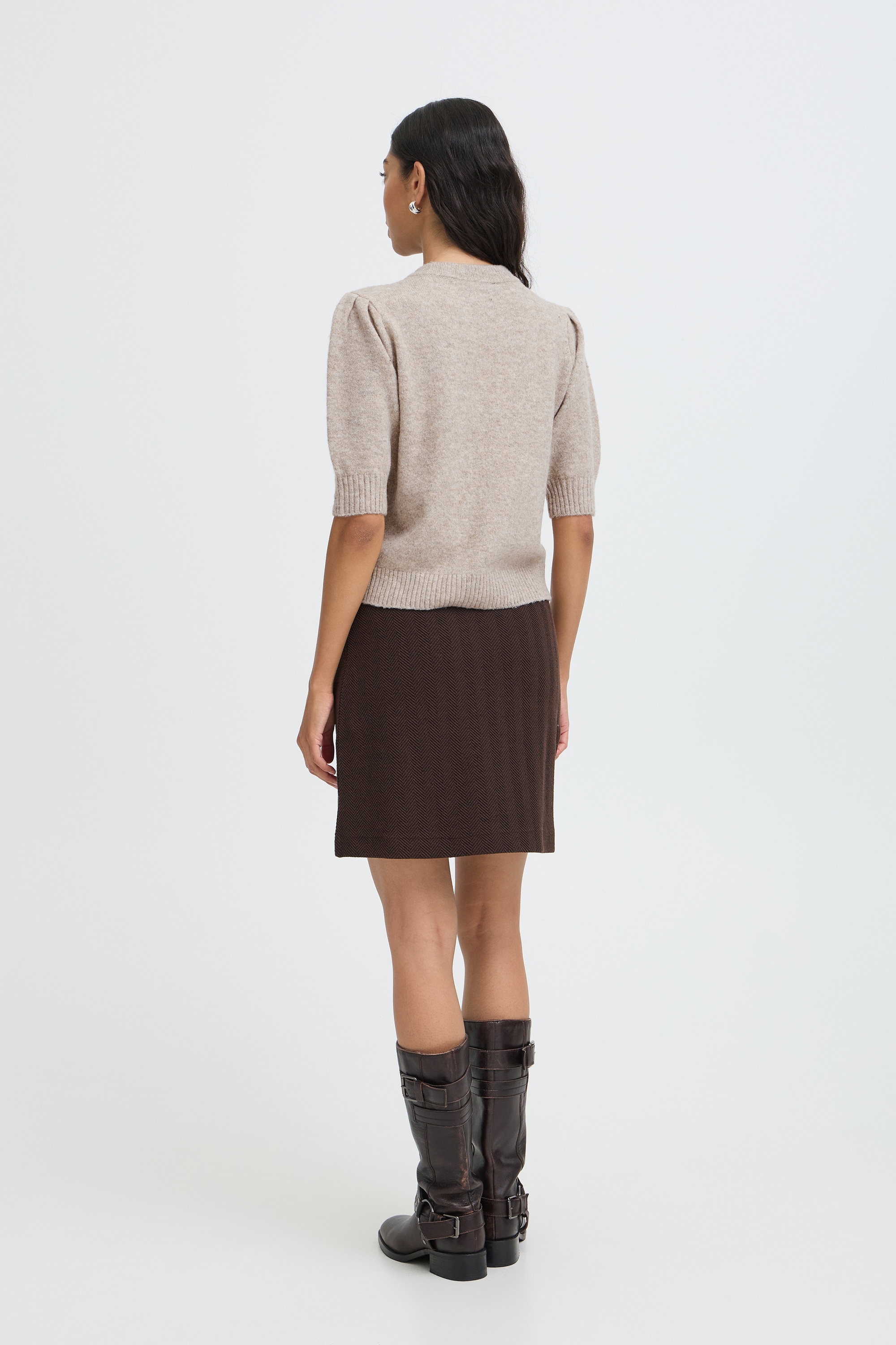 b.young Kurzarmpullover »Damen Halblange Ärmel BYOSMILLA«