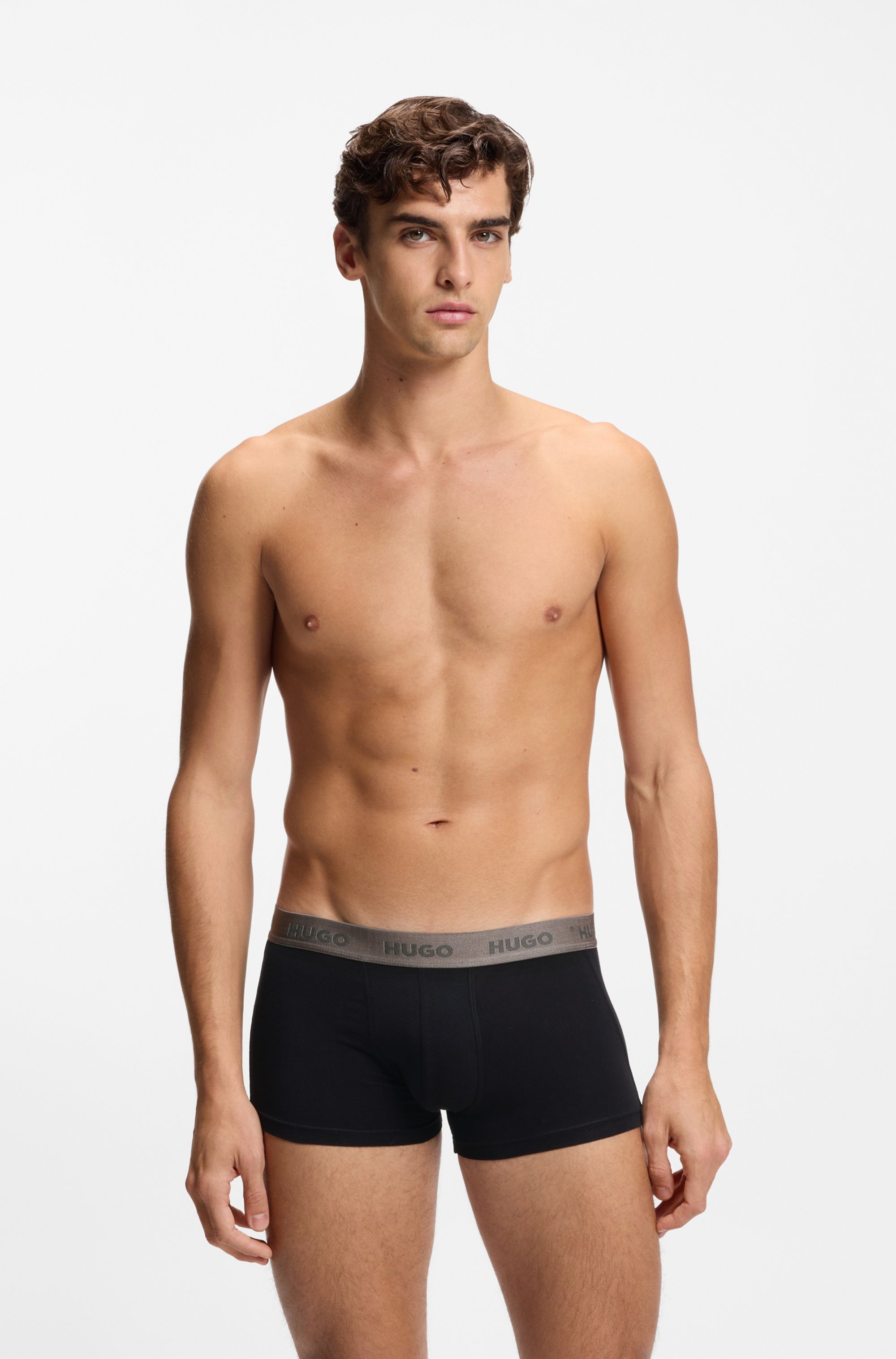 HUGO Underwear »TRUNK TRIPLET PACK« Packung, 3 Stk. mit Logoschriftzug auf dem Bund