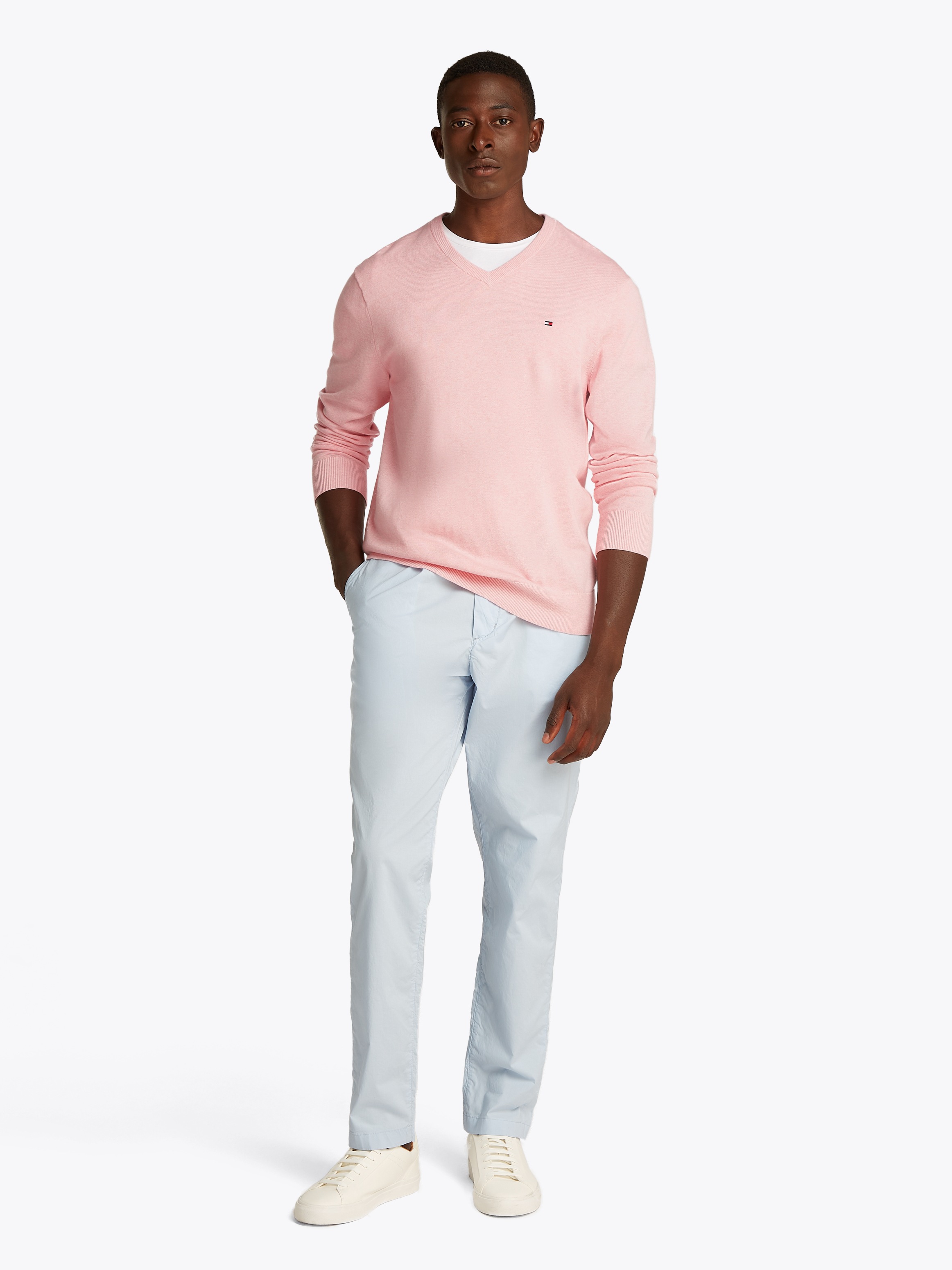 Tommy Hilfiger Strickpullover »ESSENTIAL COTTON V NECK«