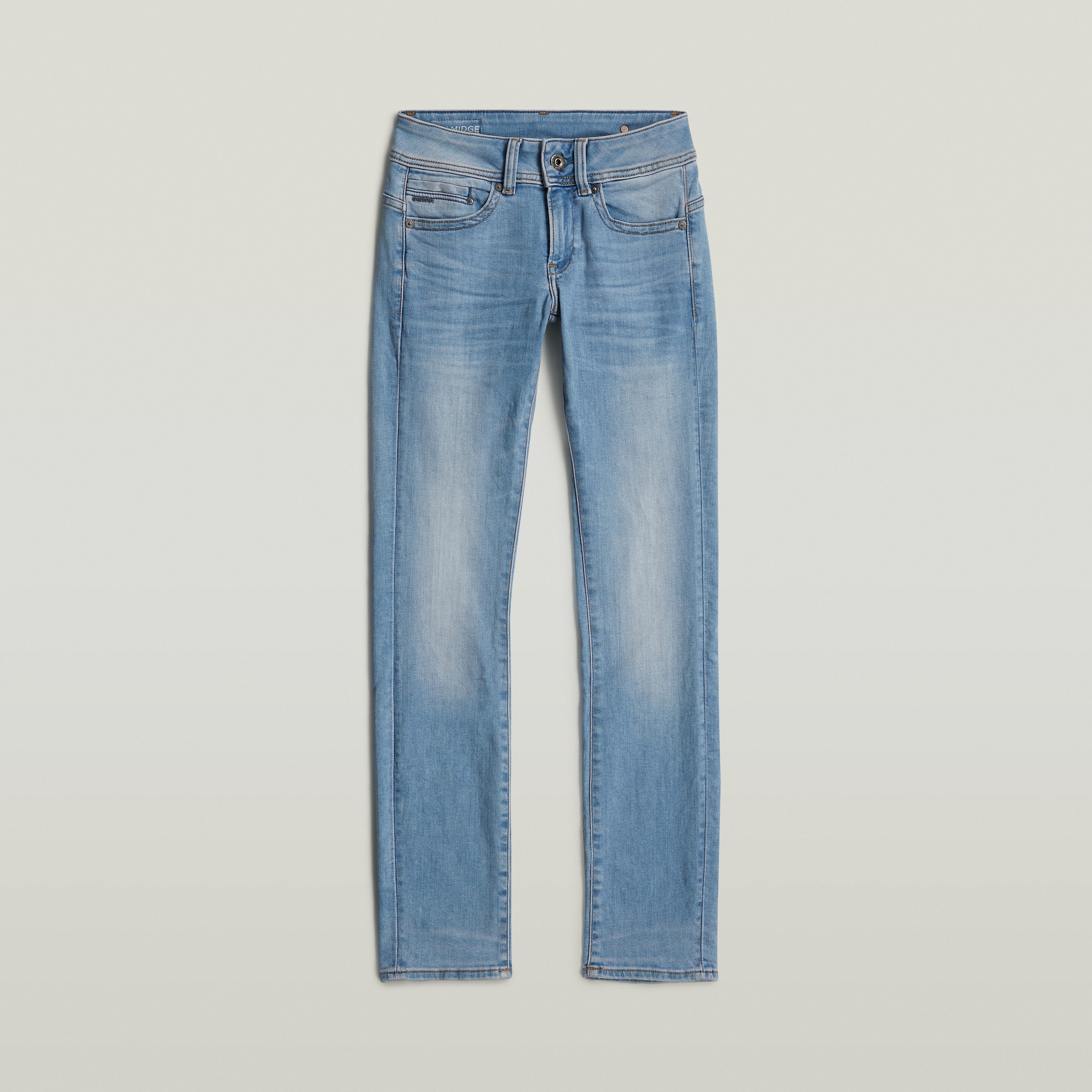 G-STAR Straight-Jeans »Midge Saddle Straight«, 5-Pocket-Design mit markanten Steppnähten