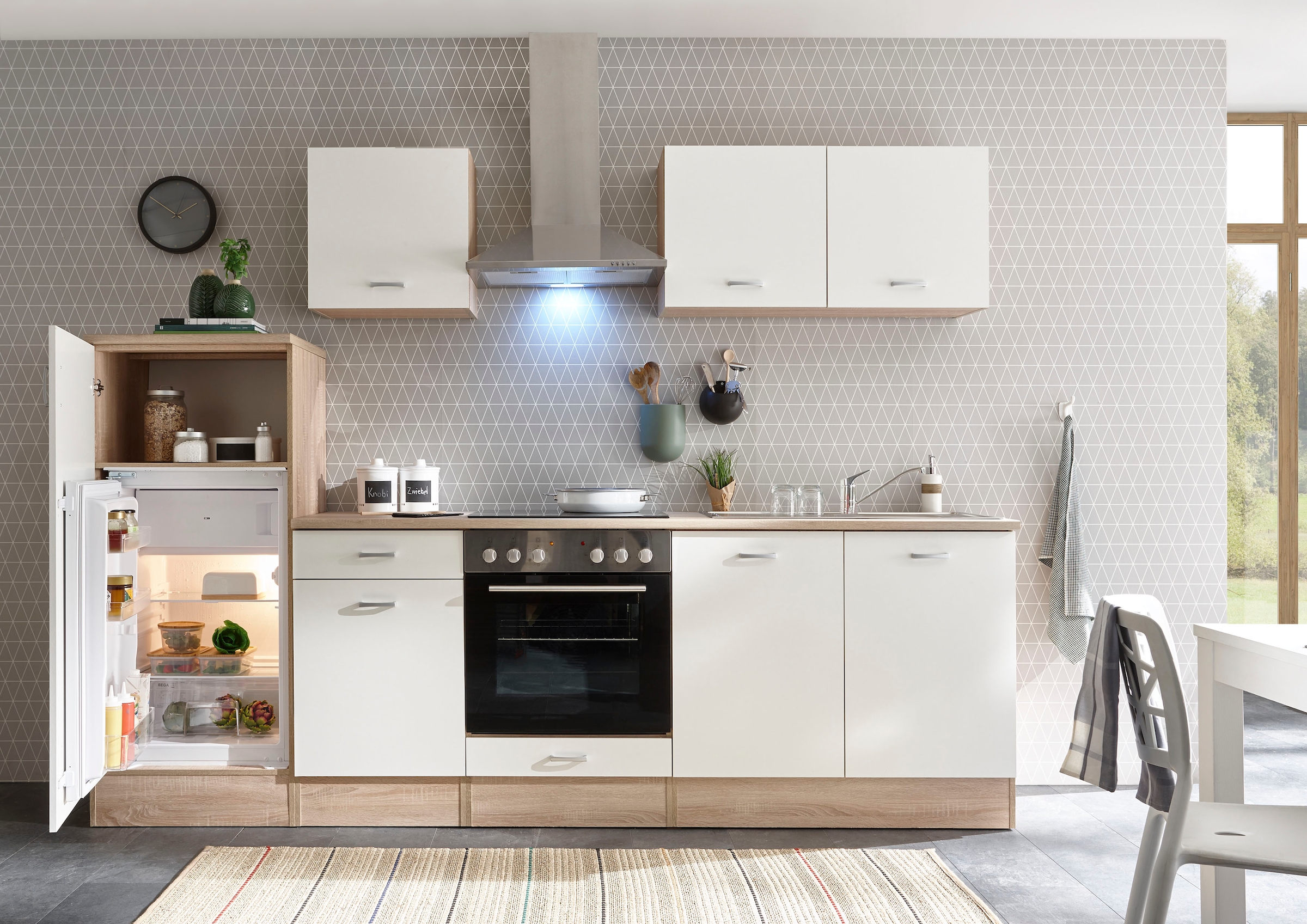 BASIC by Balculina Küchenzeile »Andy«, Breite 270 cm, wahlweise mit E-Geräten