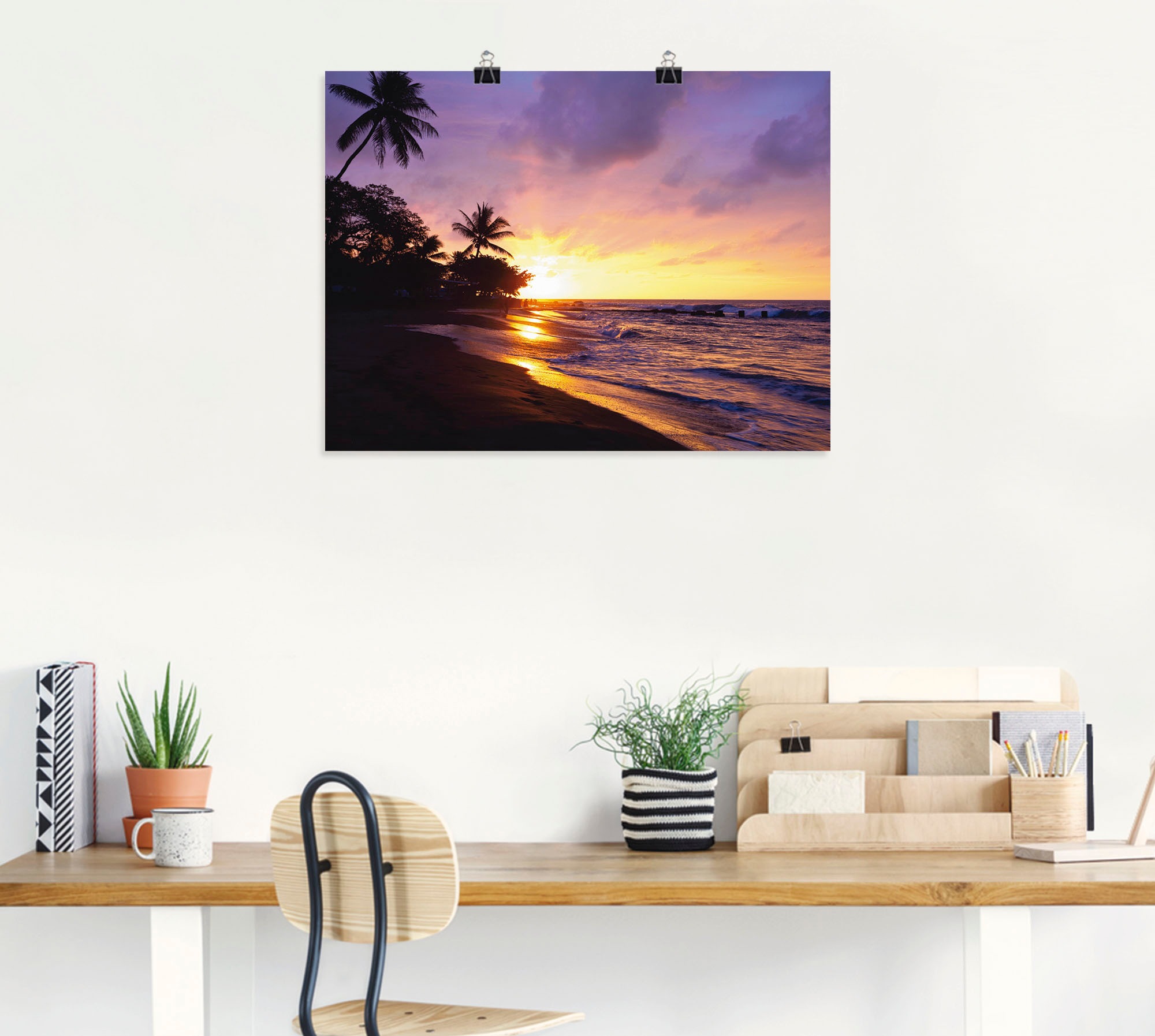 Artland Wandbild "Tropischer Strand" Sonnenaufgang & -untergang 1 Stk. tlg. günstig online kaufen