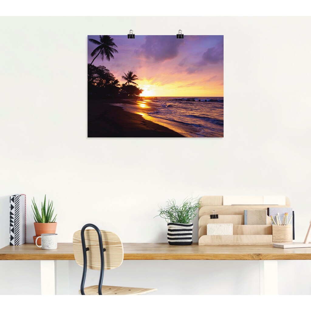 Artland Wandbild »Tropischer Strand«, Sonnenaufgang & -untergang, (1 St.)