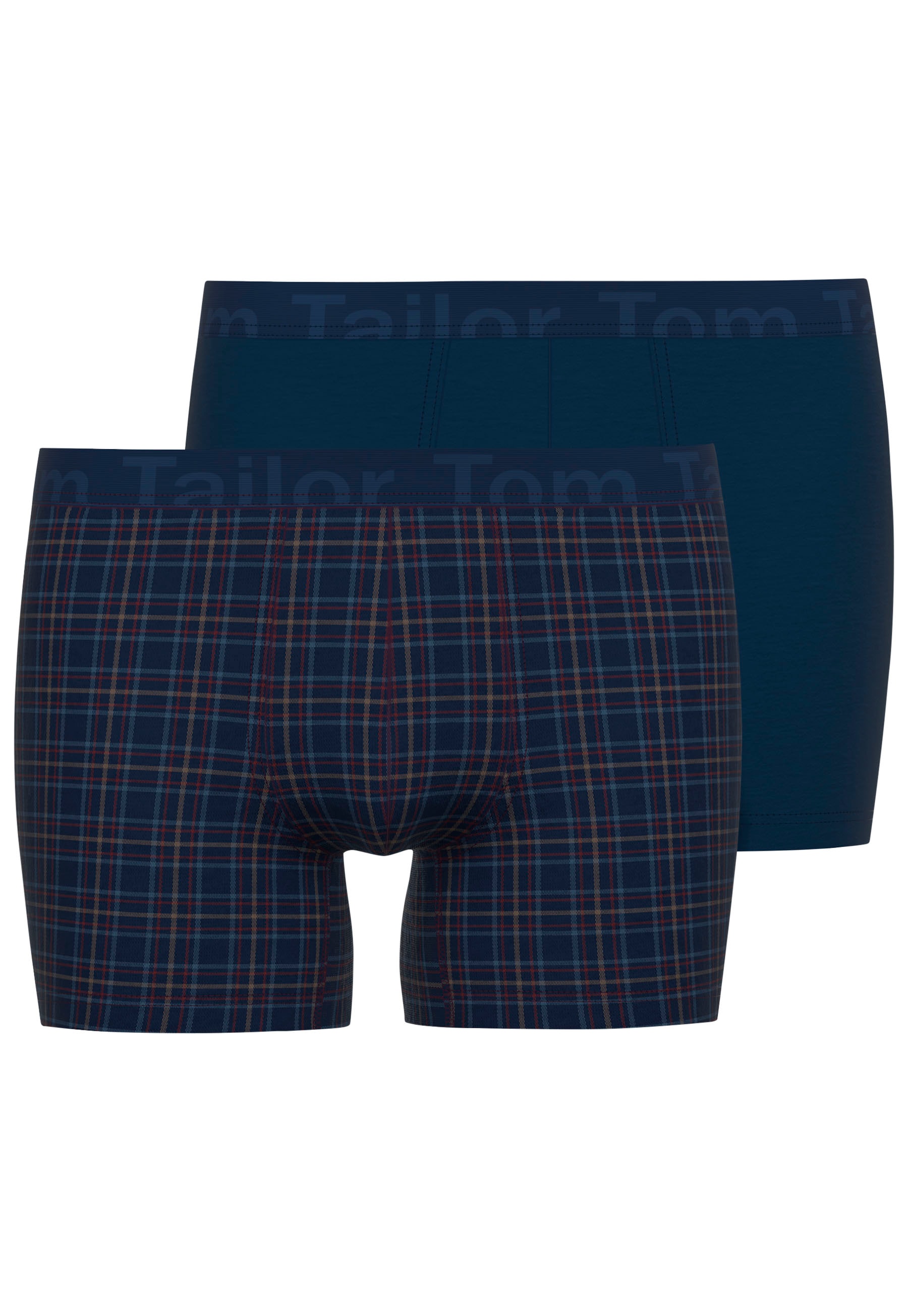 TOM TAILOR Boxershorts "Kentucky" Logobund, basic, bequem, weich, kariert, günstig online kaufen