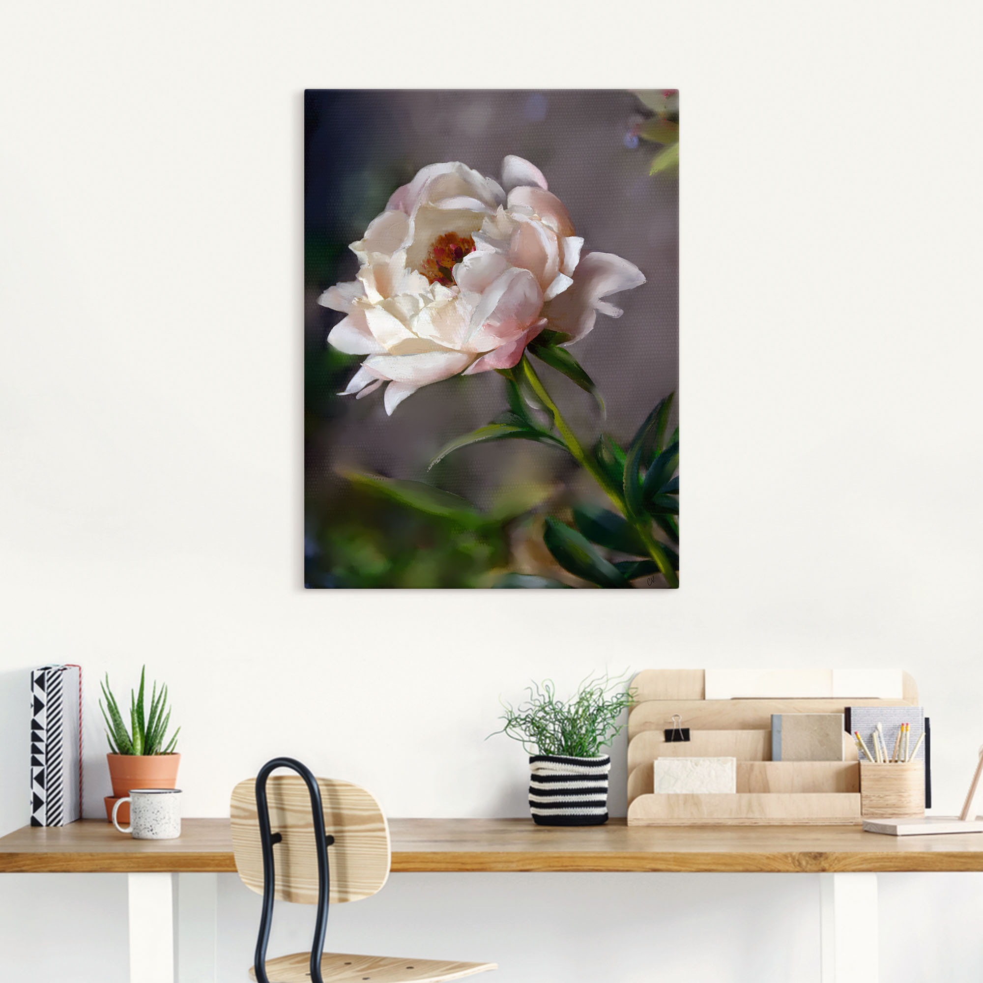 Artland Wandbild »Pfingstrose Vintage«, Blumenbilder, (1 St.), als Leinwandbild in verschied. Größen