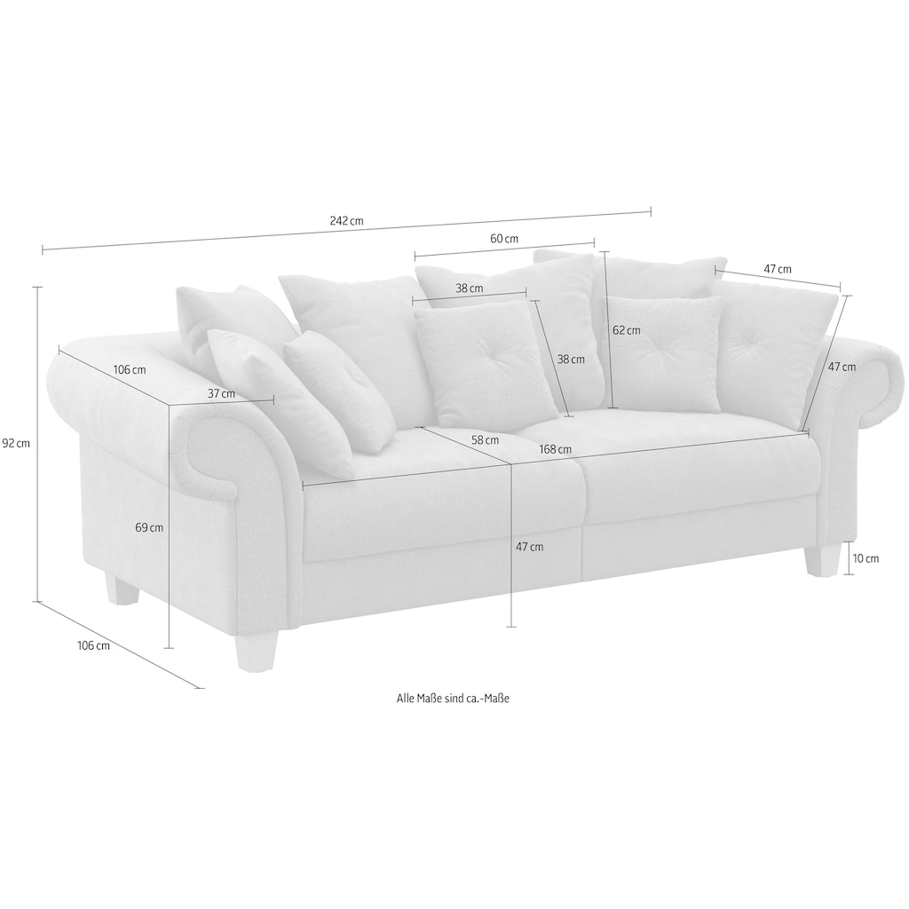 Home affaire Big-Sofa »Queenie Megasofa«, (2 St.)