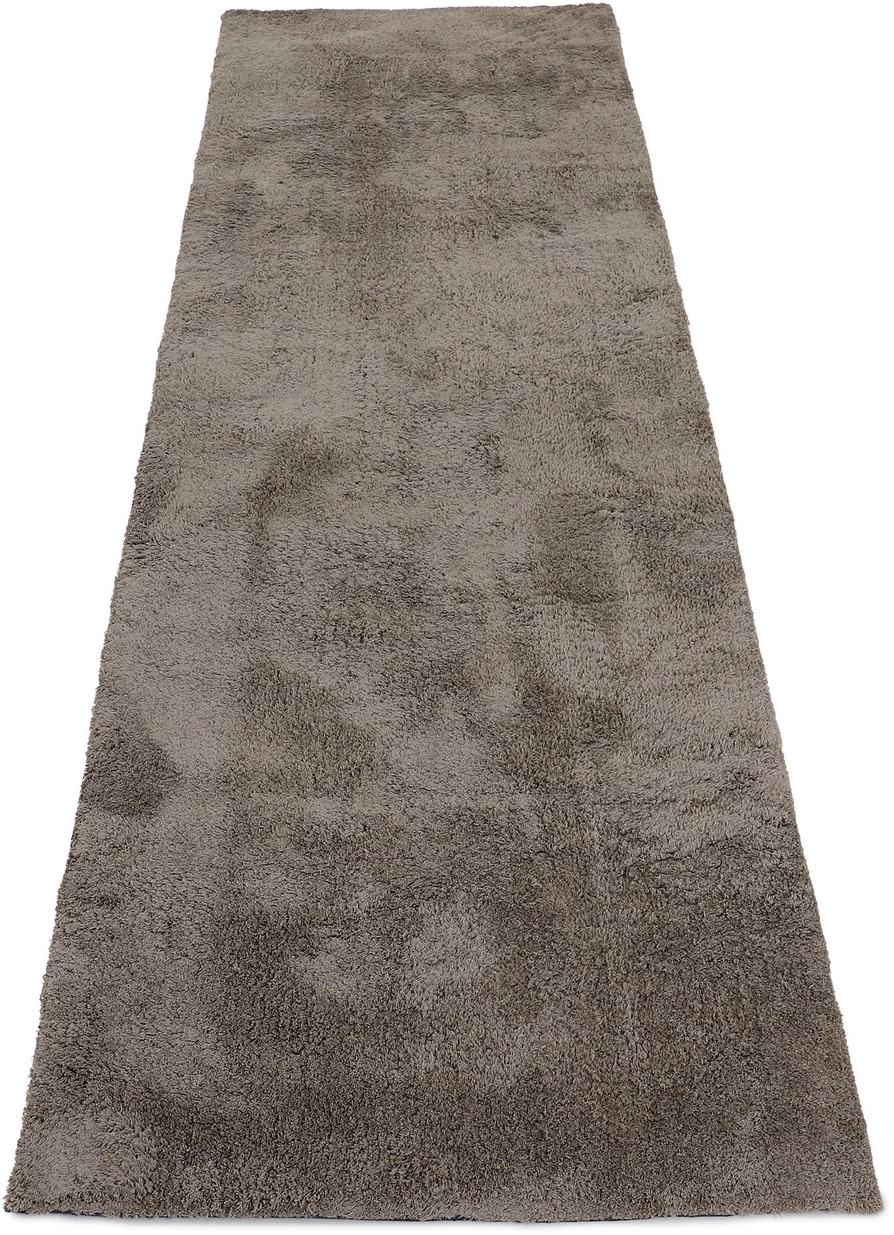 carpetfine Hochflor-Teppich "Silky, auch als Läufer erhältlich" rechteckig 20 mm Höhe Shaggy, Langflor, uni, besonders weich, Handarbeit