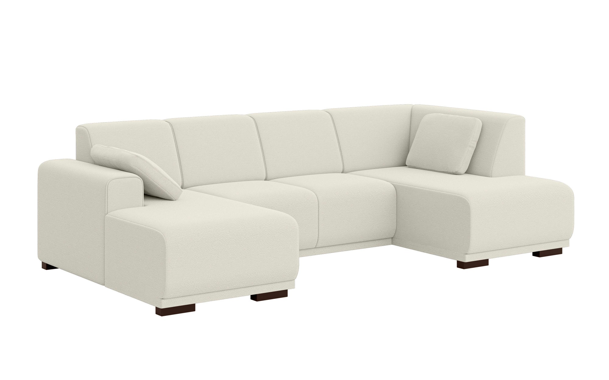 Home affaire Wohnlandschaft »BORNHOLM U-Form mit Recamiere rechts/links, B/T/H: 300/162/85 cm«, U-Form mit Wellenunterfederung, Recamiere rechts oder links bestellbar