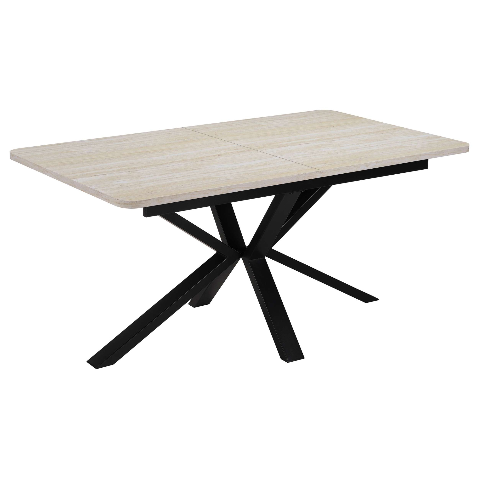 OTTO home Esstisch "Secchia" ausziehbar 160-200 cm, Synchronauszug, inkl Einlegeplatte, Breite 90cm