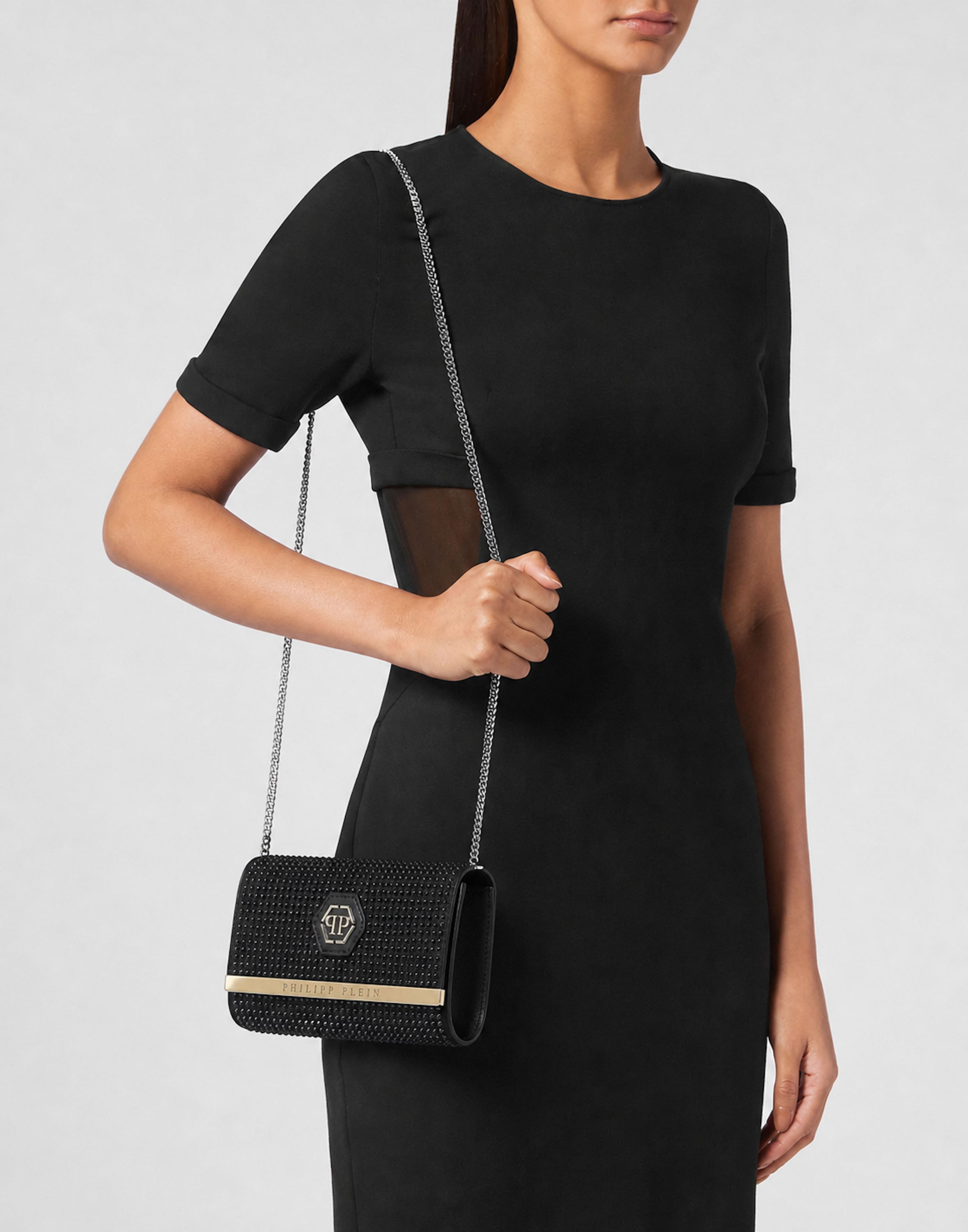 PHILIPP PLEIN Clutch »Mit Schmucksteinen«