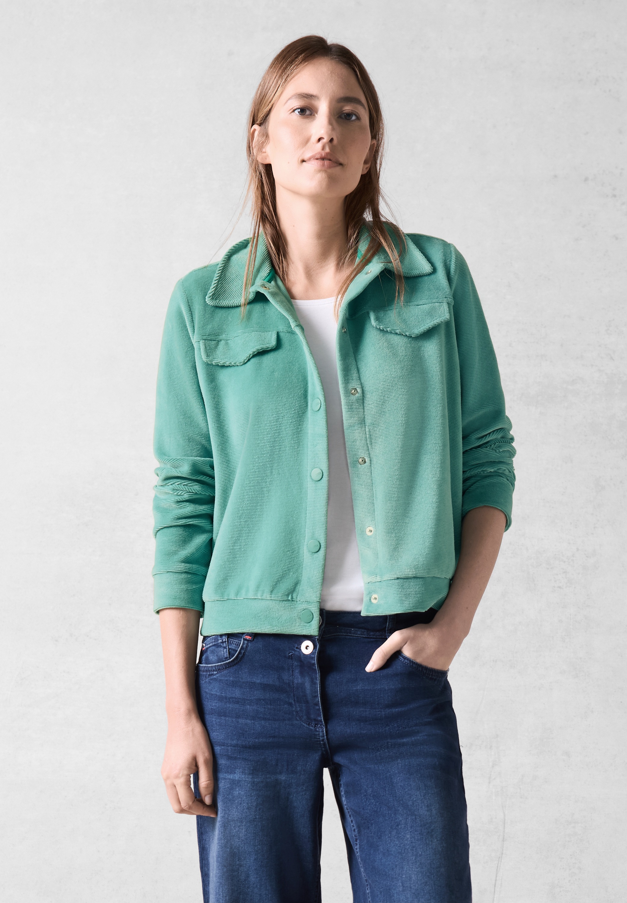 Cecil Cordjacke ohne Kapuze mit Knopfleiste günstig online kaufen