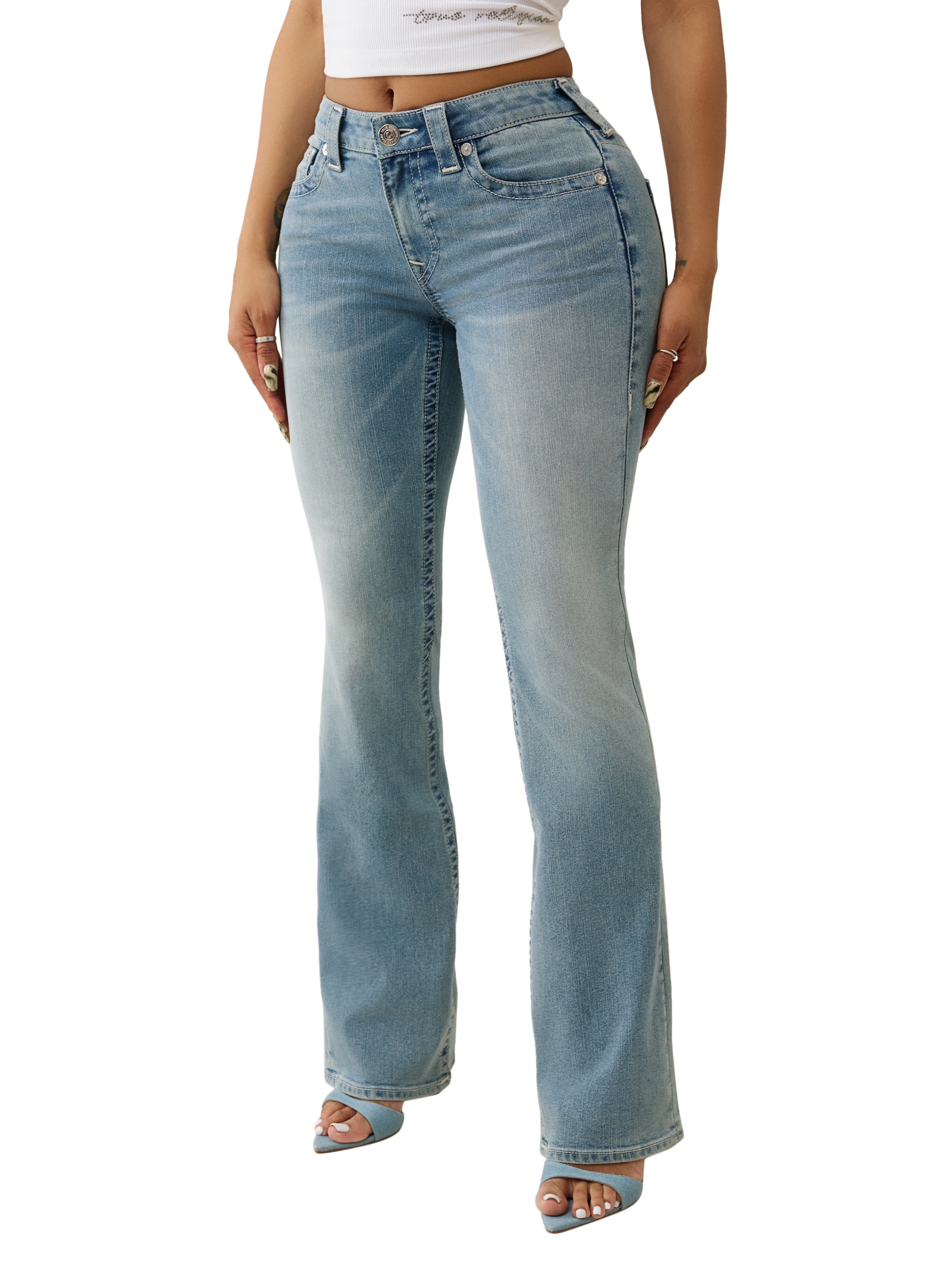 True Religion Bootcut-Jeans »BECCA MR BOOTCUT« Baumwolle, bootcut fit