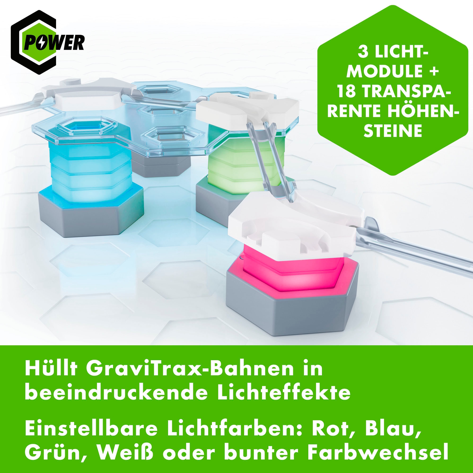 Ravensburger Kugelbahn-Bausatz »GraviTrax POWER Element Light« Made in Europe