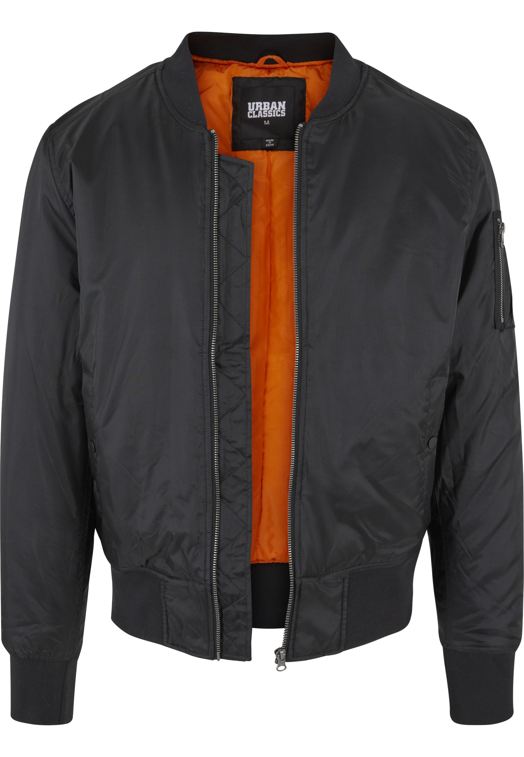 URBAN CLASSICS Anorak »Urban Classics Herren Basic Bomber Jacket« 1 Stk. tlg. ohne Kapuze